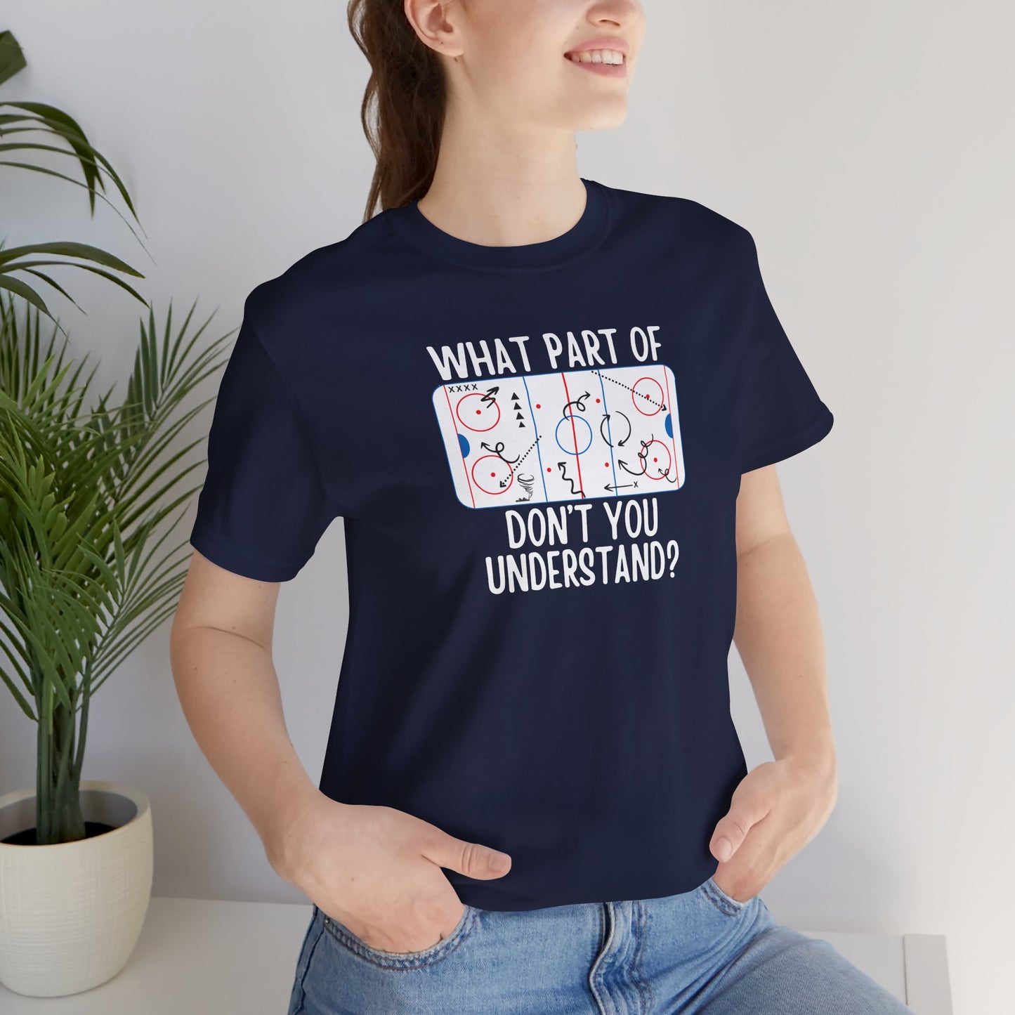 Coach Play Board What Part Don't You Understand Ice HOCKEY Rink Adult Shirt