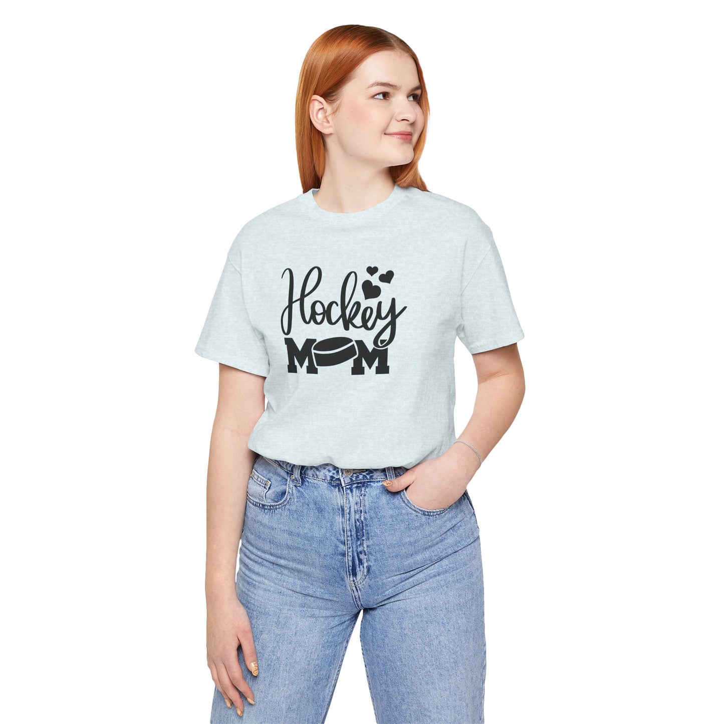 Hockey Mom Puck and Hearts T-Shirt