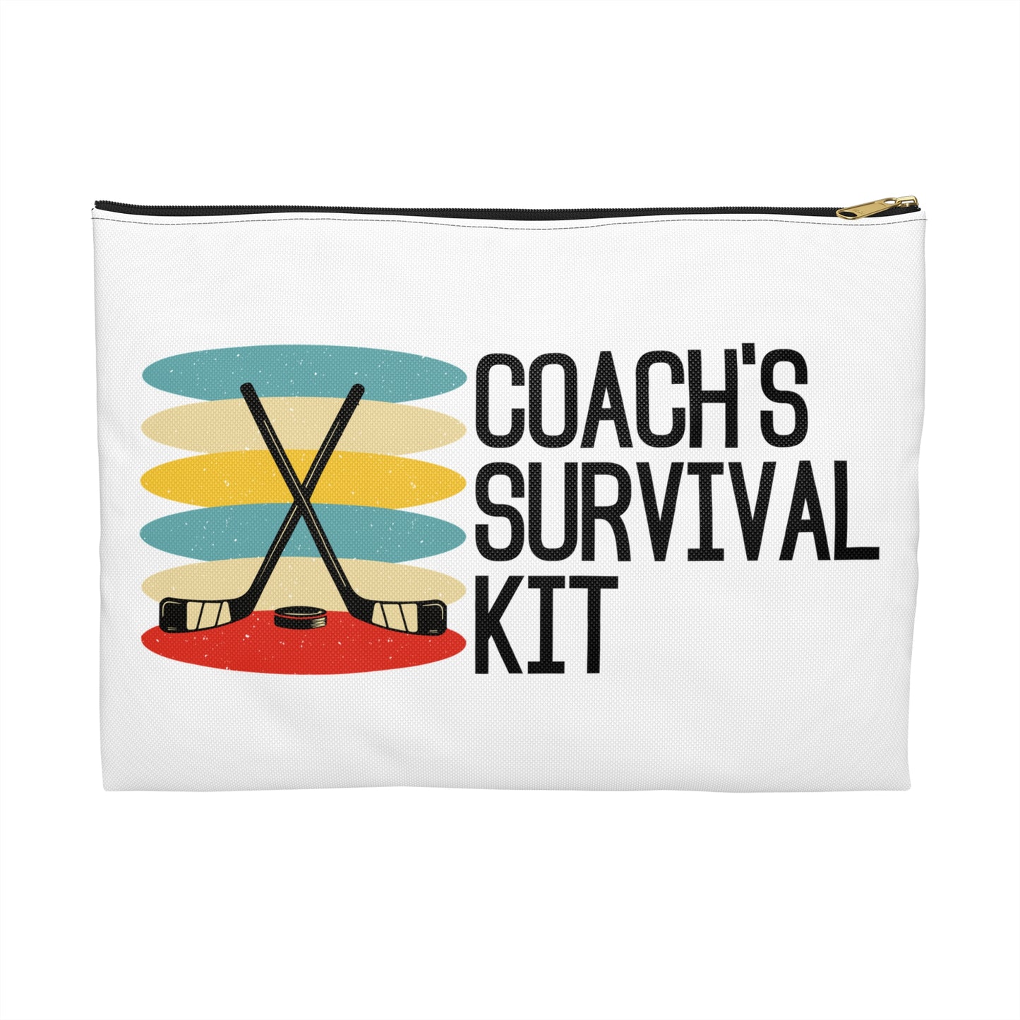 Ice Hockey Coach Survival Kit Zipper Pouch Bag