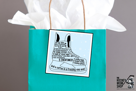 12 Days of HOCKEY MOM Christmas Printable Gift Tags