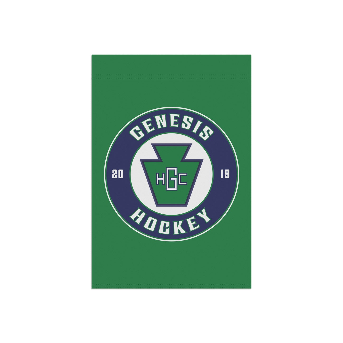 GREEN Genesis Hockey Club Fabric Flag (Round Logo)