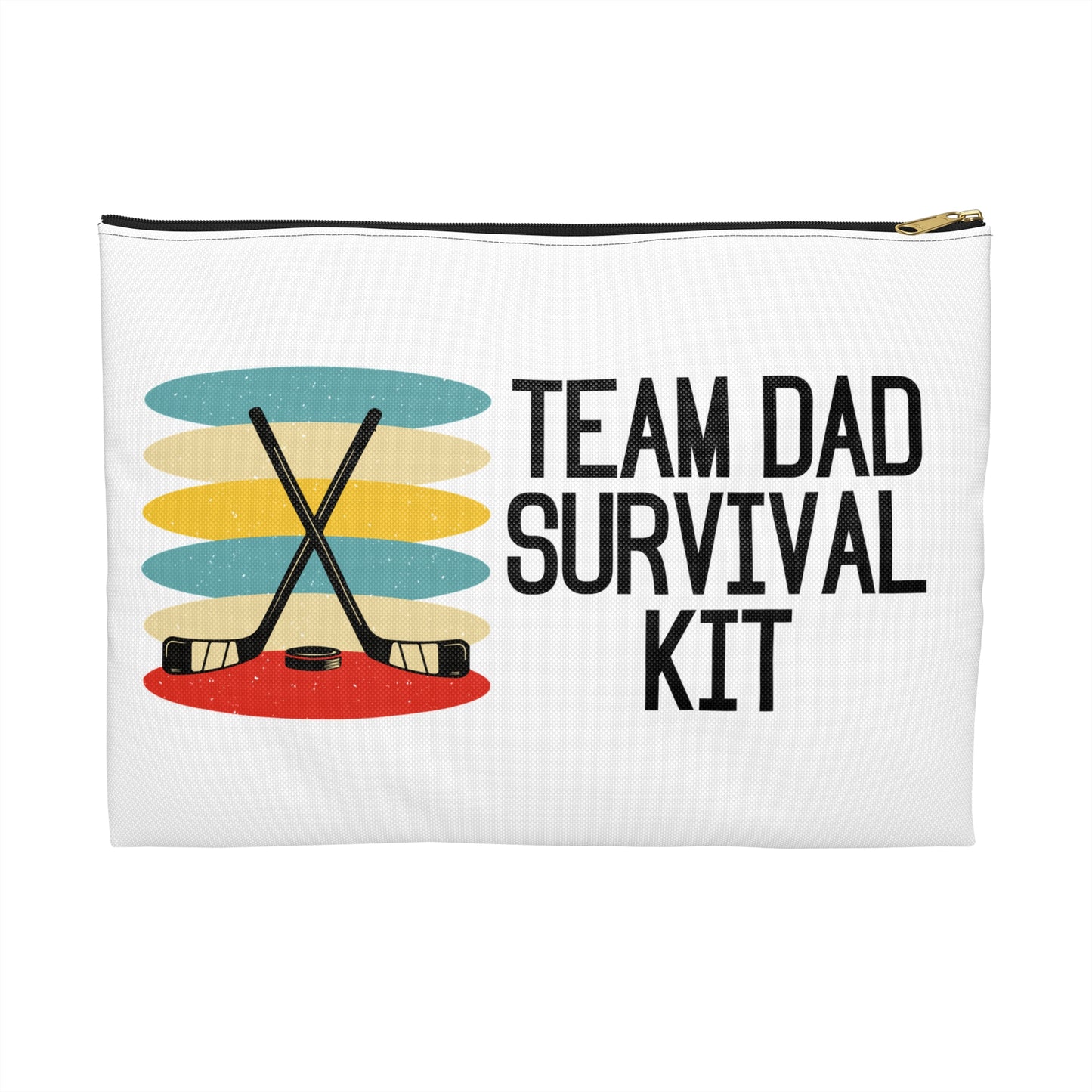 Ice Hockey Team DAD Survival Kit Zipper Pouch Bag
