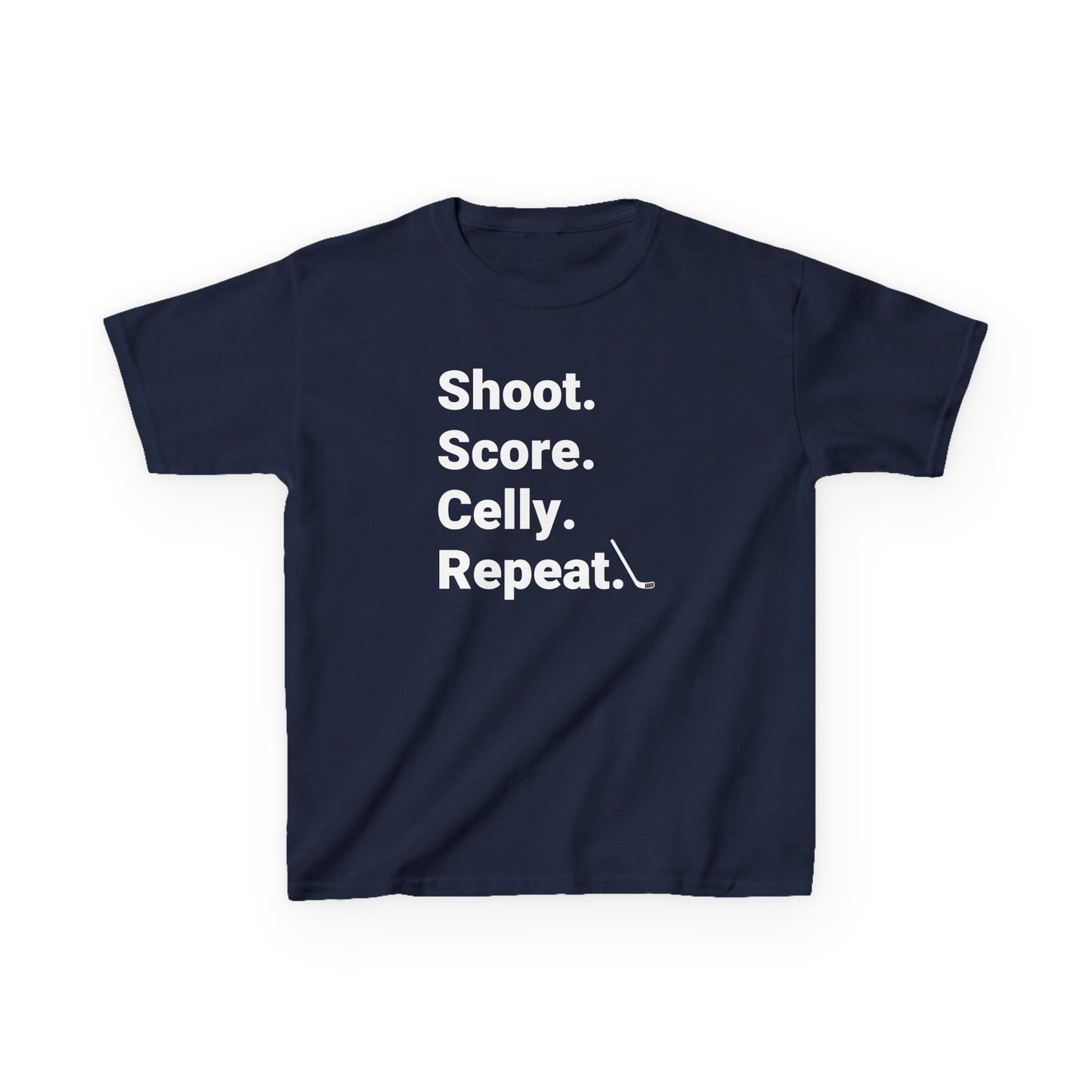 Shoot Score Celly Repeat Ice Hockey Shirt (Youth)