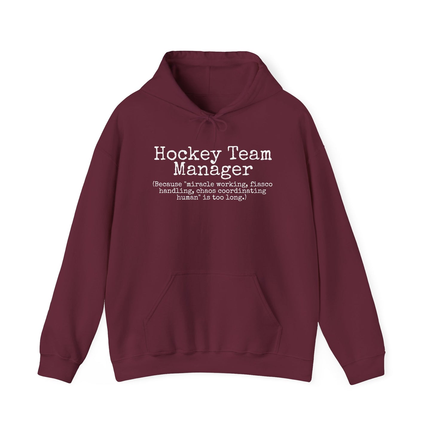 Team Manager Ice Hockey Heavy Blend Hoodie Sweatshirt