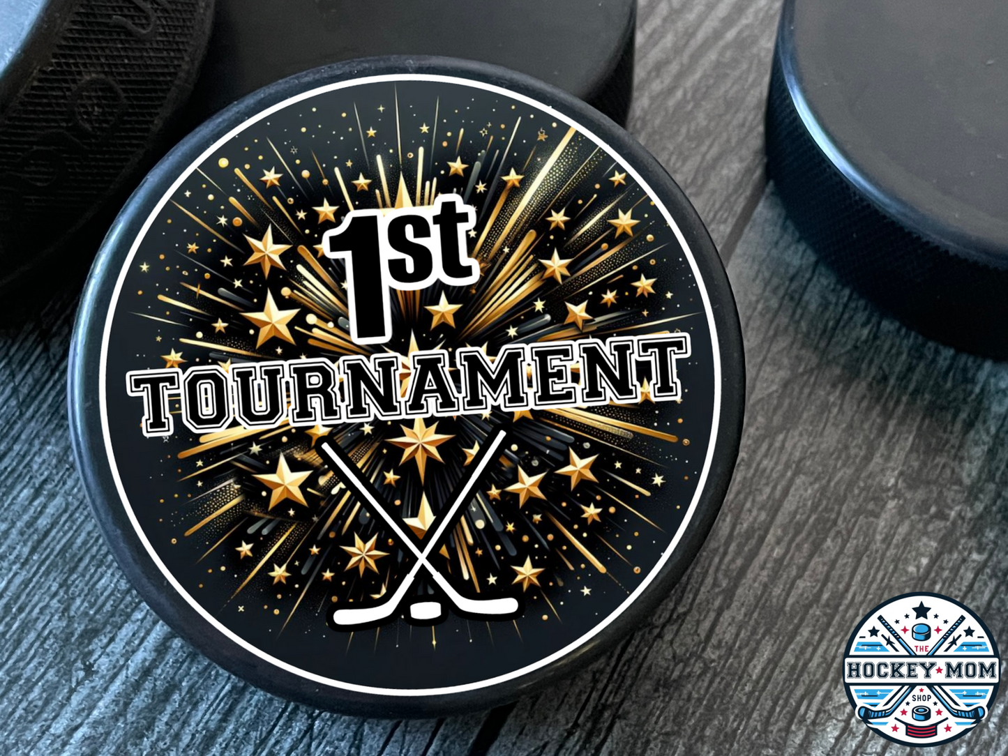 Ice Hockey 1st TOURNAMENT Milestone Puck Stickers Vinyl Sticker Pack