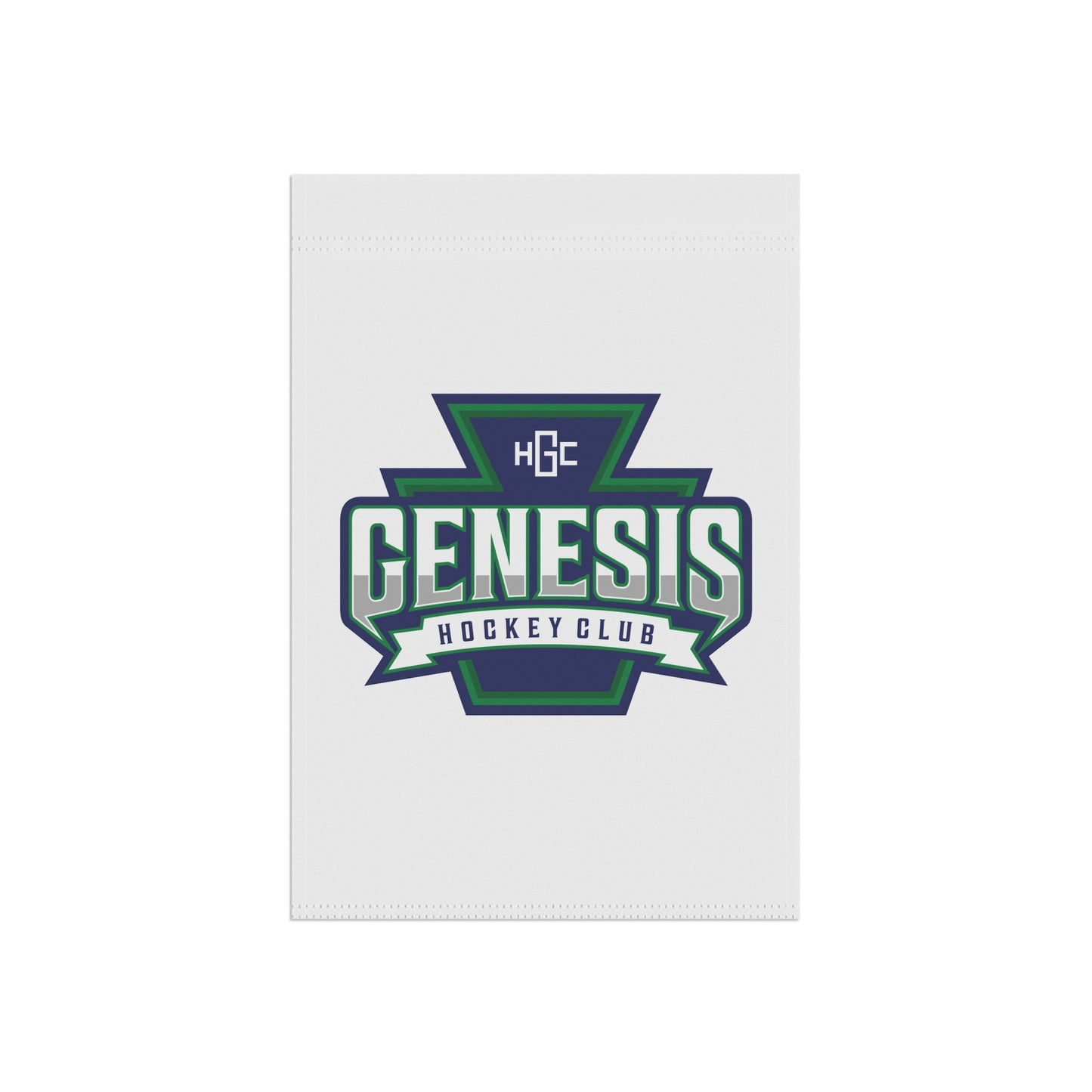 WHITE Genesis Hockey Club Fabric Flag (Keystone Logo)