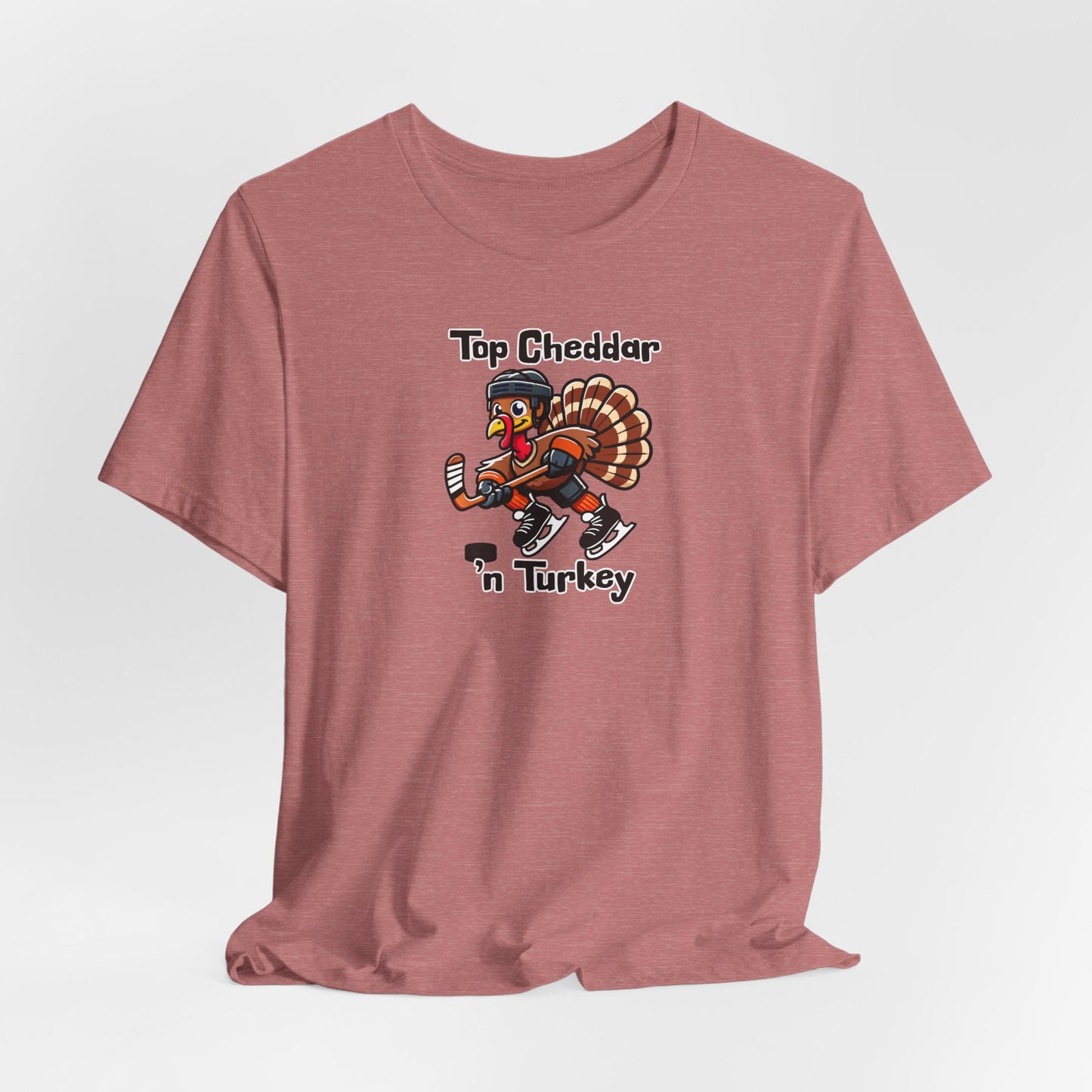 Thanksgiving Ice Hockey Top Cheddar 'n Turkey Shirt (Adult)