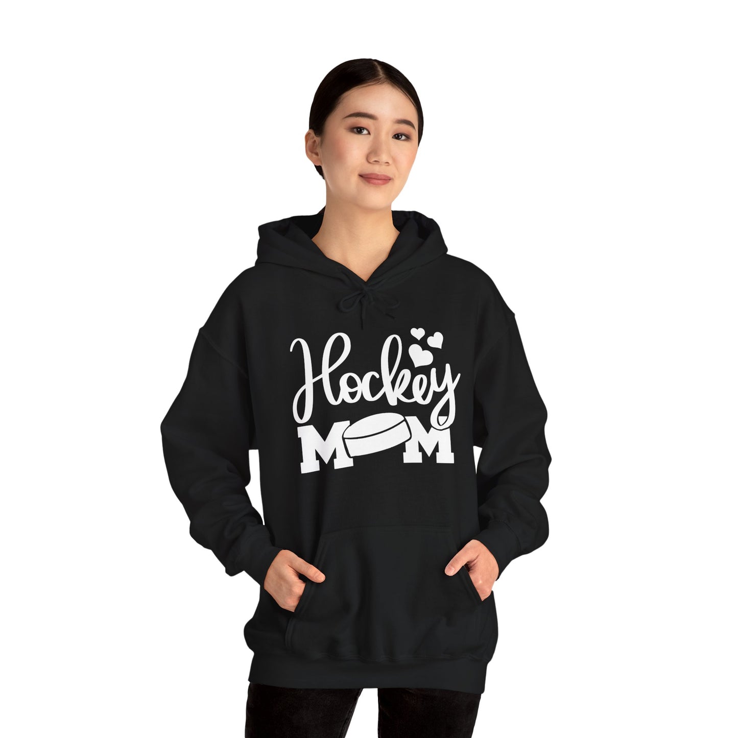Hockey Mom Puck and Hearts Ice Hockey Hoodie Sweatshirt