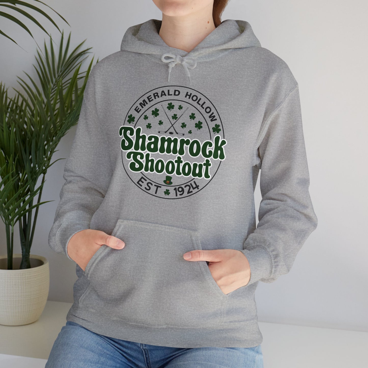 Shamrock Shootout St. Patrick's Day Ice Hockey Hooded Sweatshirt (Adult)