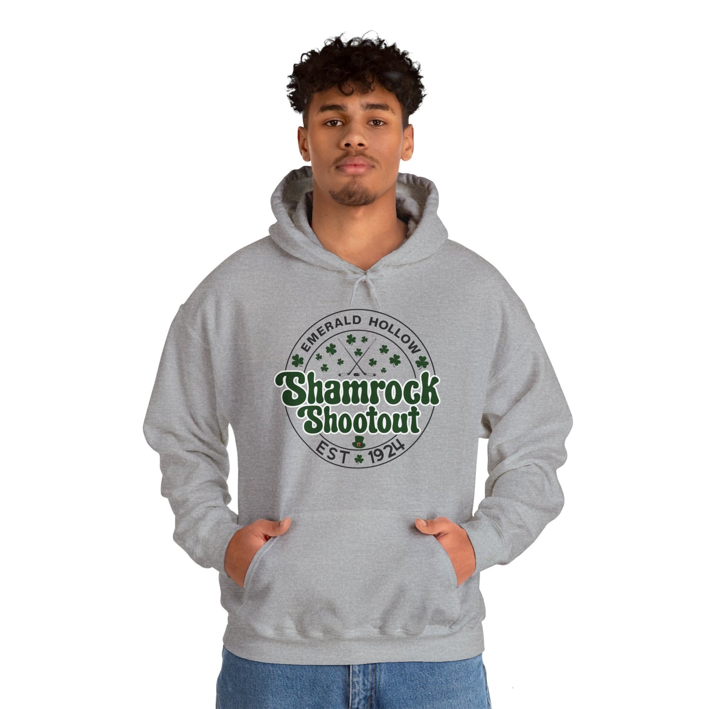 Shamrock Shootout St. Patrick's Day Ice Hockey Hooded Sweatshirt (Adult)