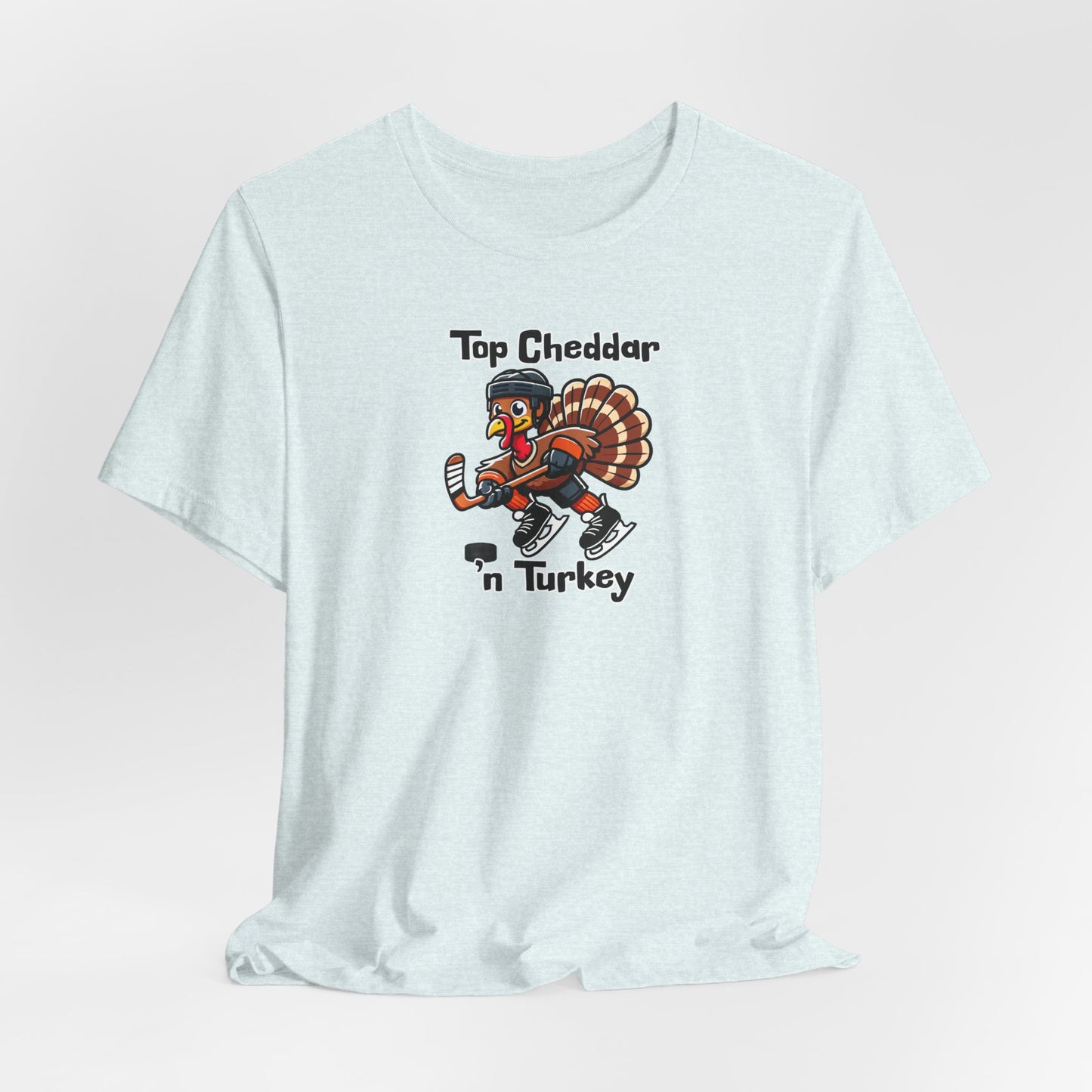 Thanksgiving Ice Hockey Top Cheddar 'n Turkey Shirt (Adult)
