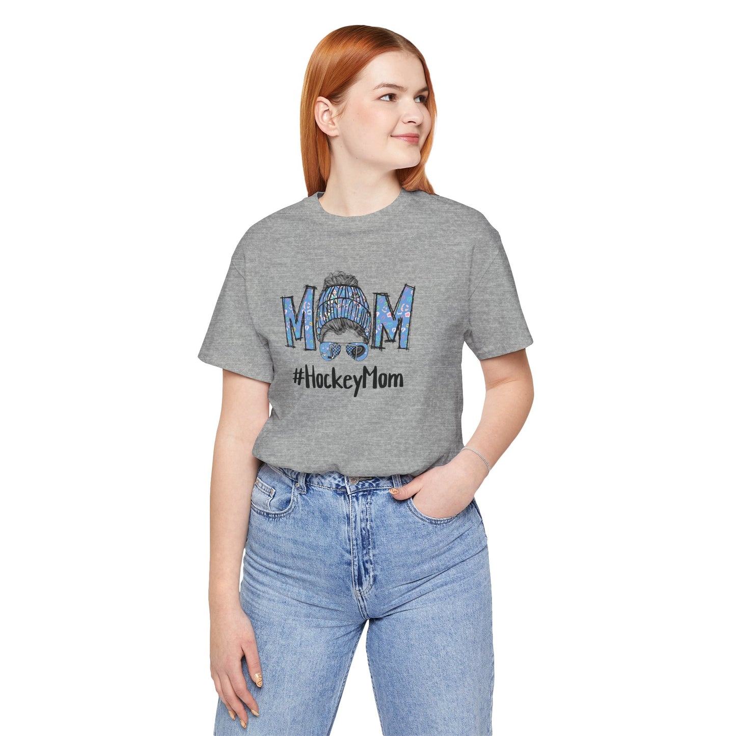 Hashtag HOCKEY MOM Ice Hockey T-Shirt (Adult)