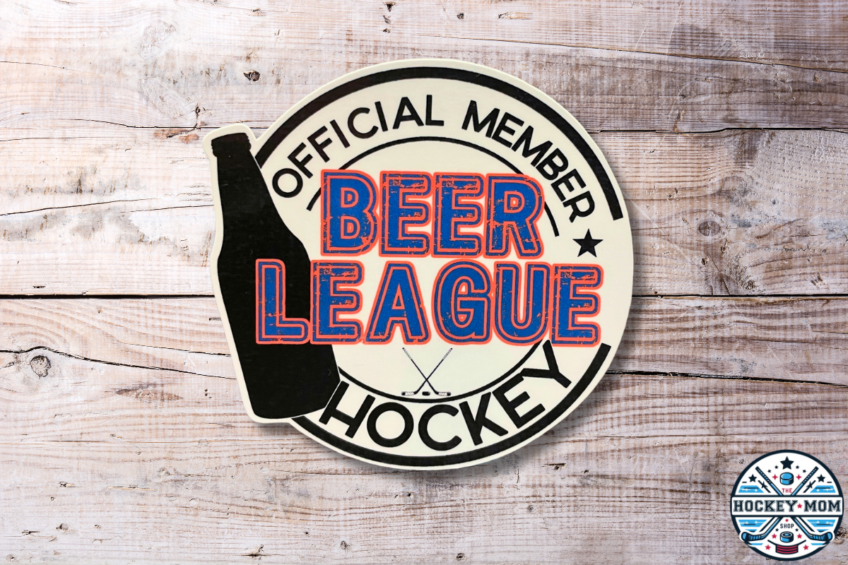 Beer League Official Member Hockey Vinyl Sticker