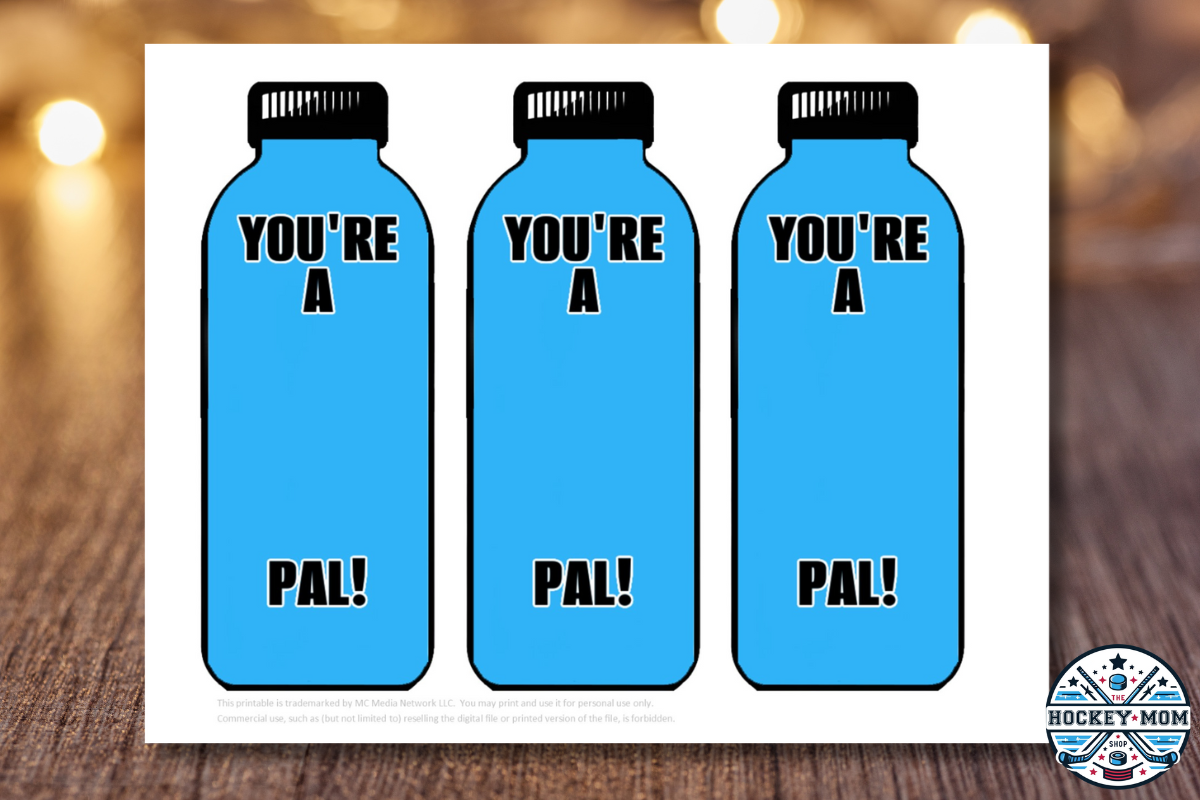 "Prime Pal" Hydration Drink Packet Bottle Printable Cards