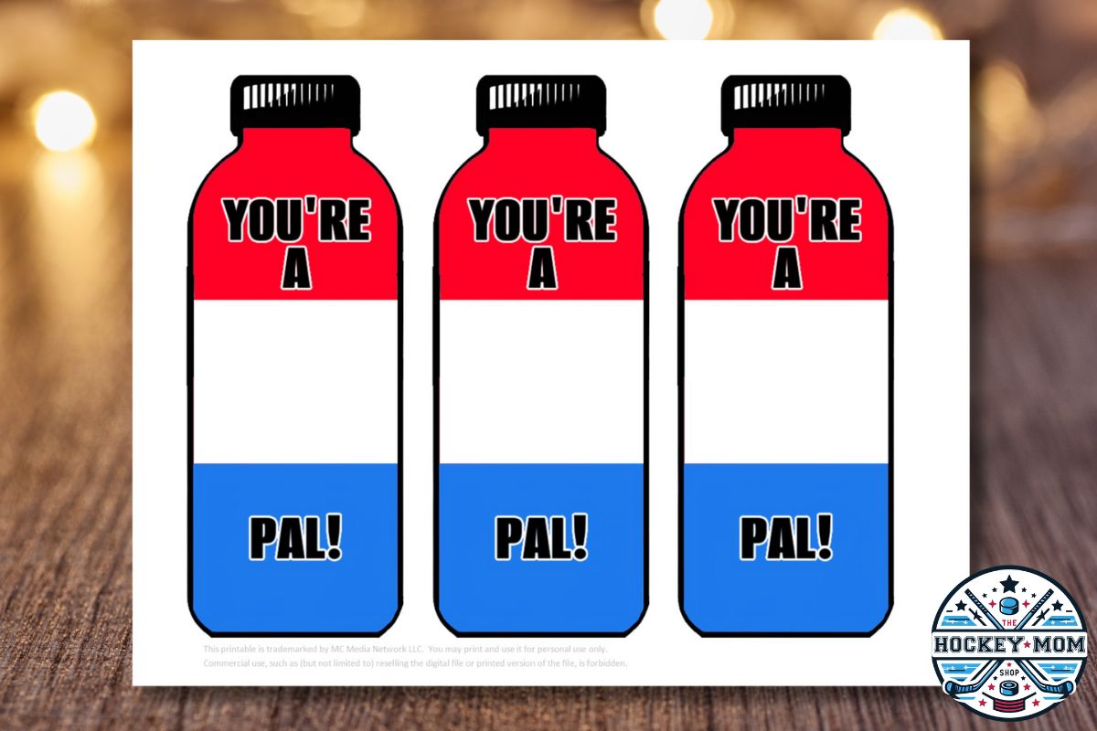 "Prime Pal" Hydration Drink Packet Bottle Printable Cards