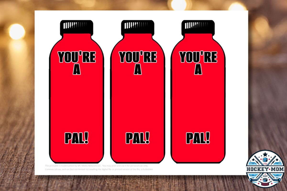 "Prime Pal" Hydration Drink Packet Bottle Printable Cards