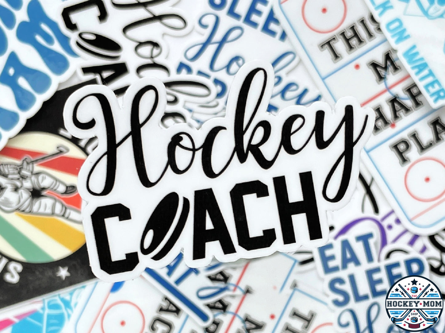 ICE HOCKEY COACH Stickers Vinyl Sticker 4-Pack