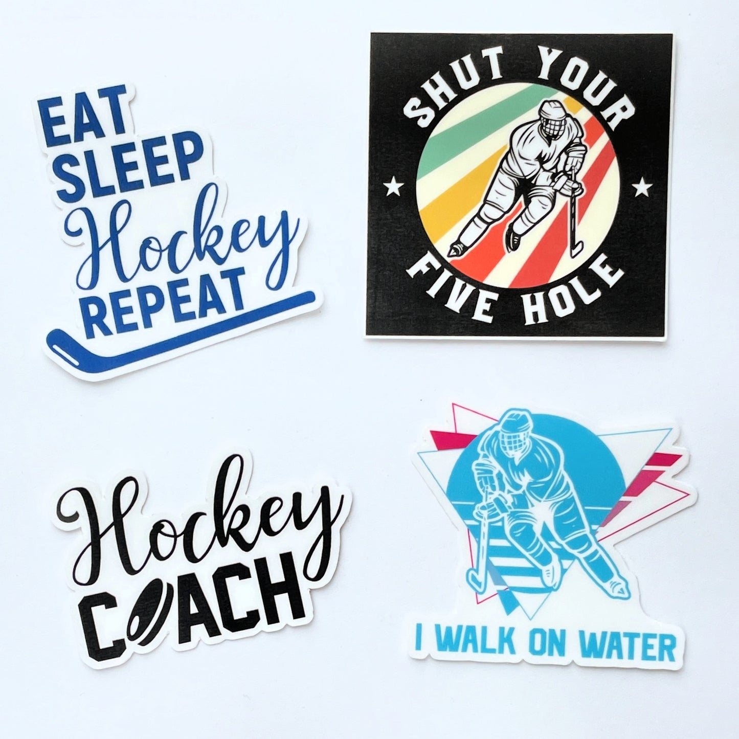 ICE HOCKEY COACH Stickers Vinyl Sticker 4-Pack