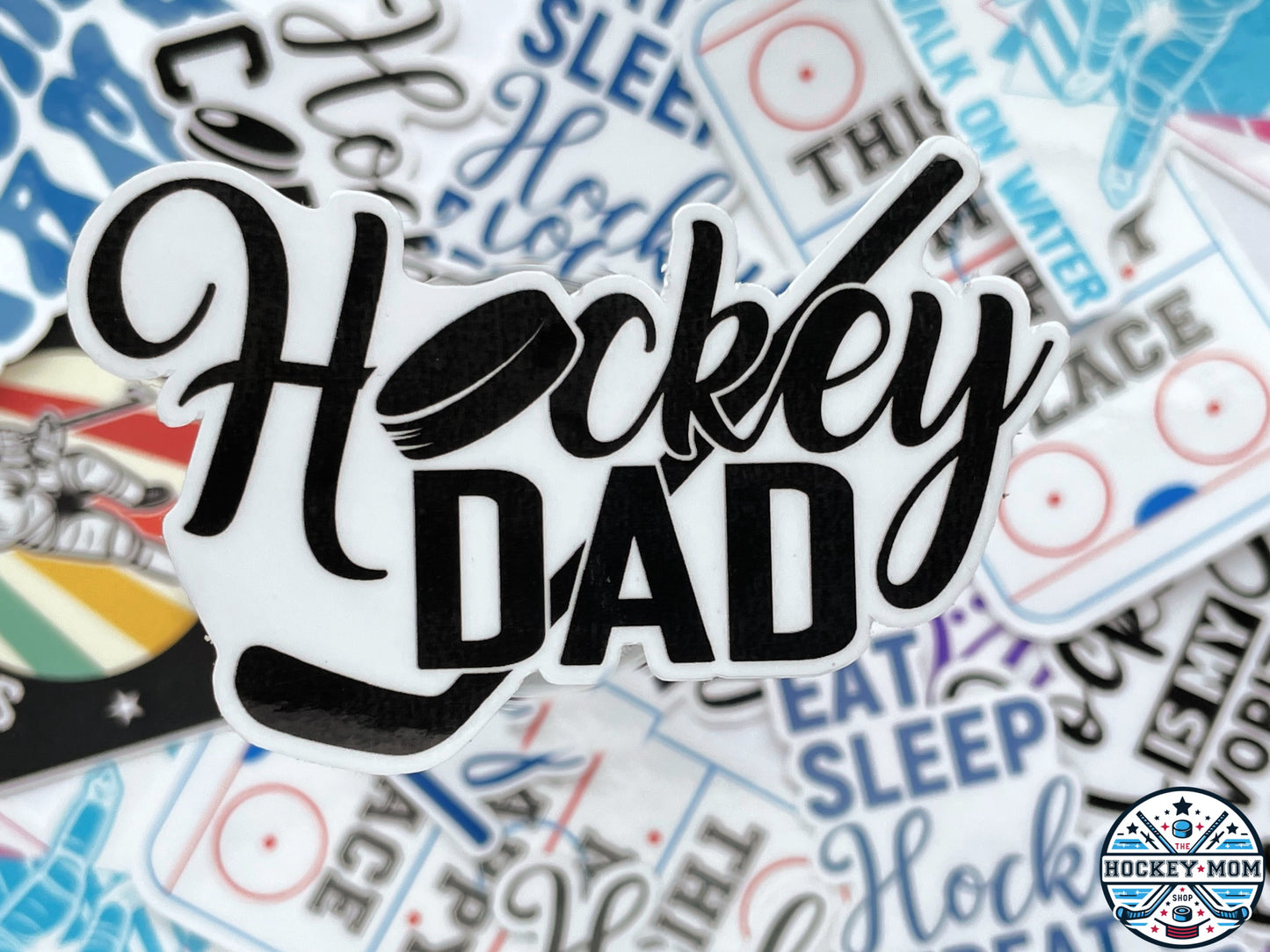ICE HOCKEY DAD Stickers Vinyl Sticker 4-Pack