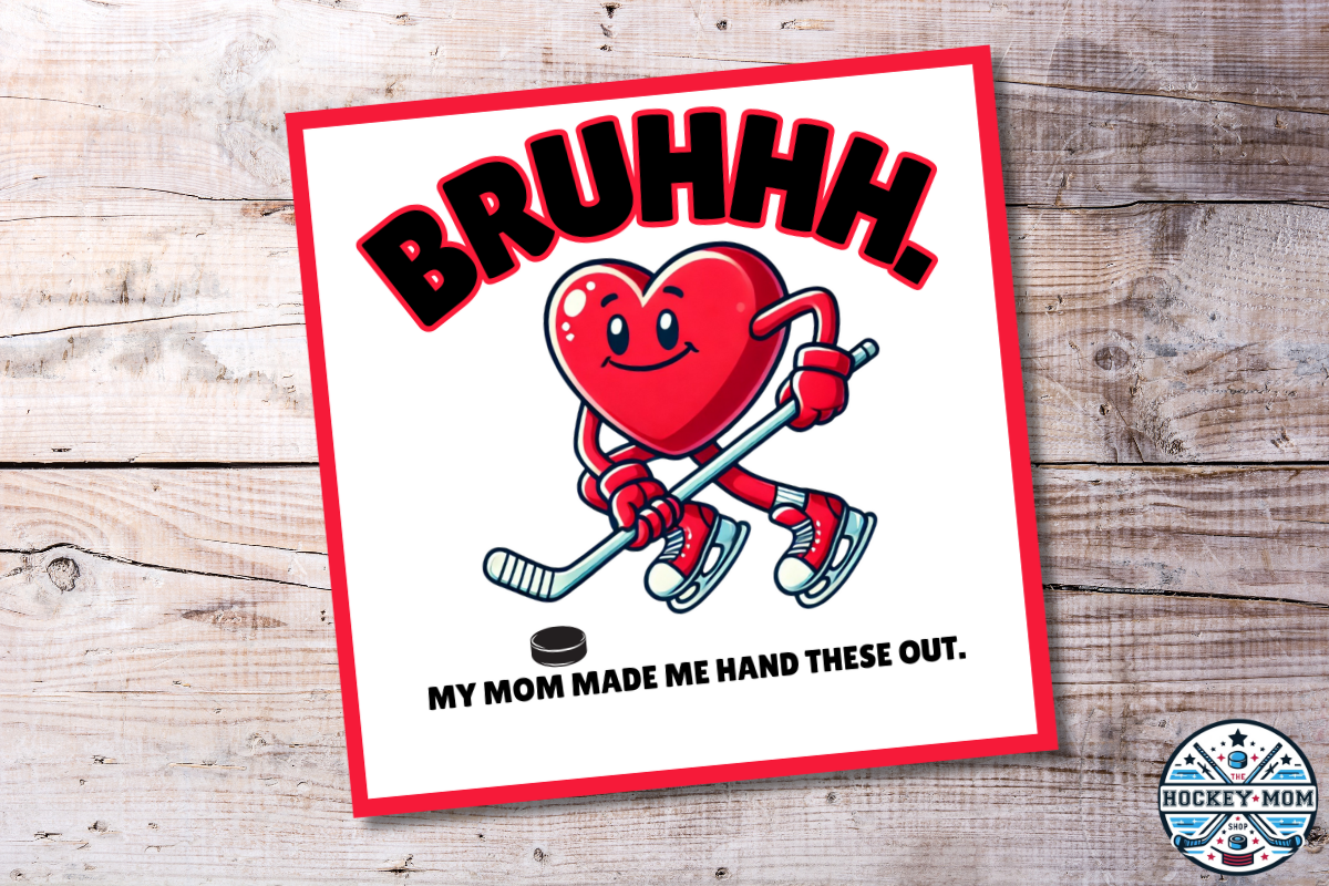 Bruhhhh Hockey Valentine Day Printable Card