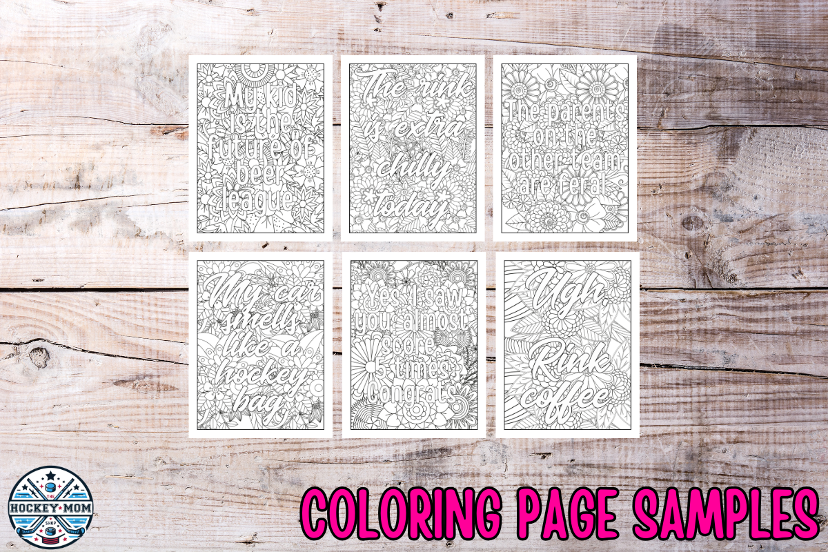 Printable Hockey Mom Coloring Book