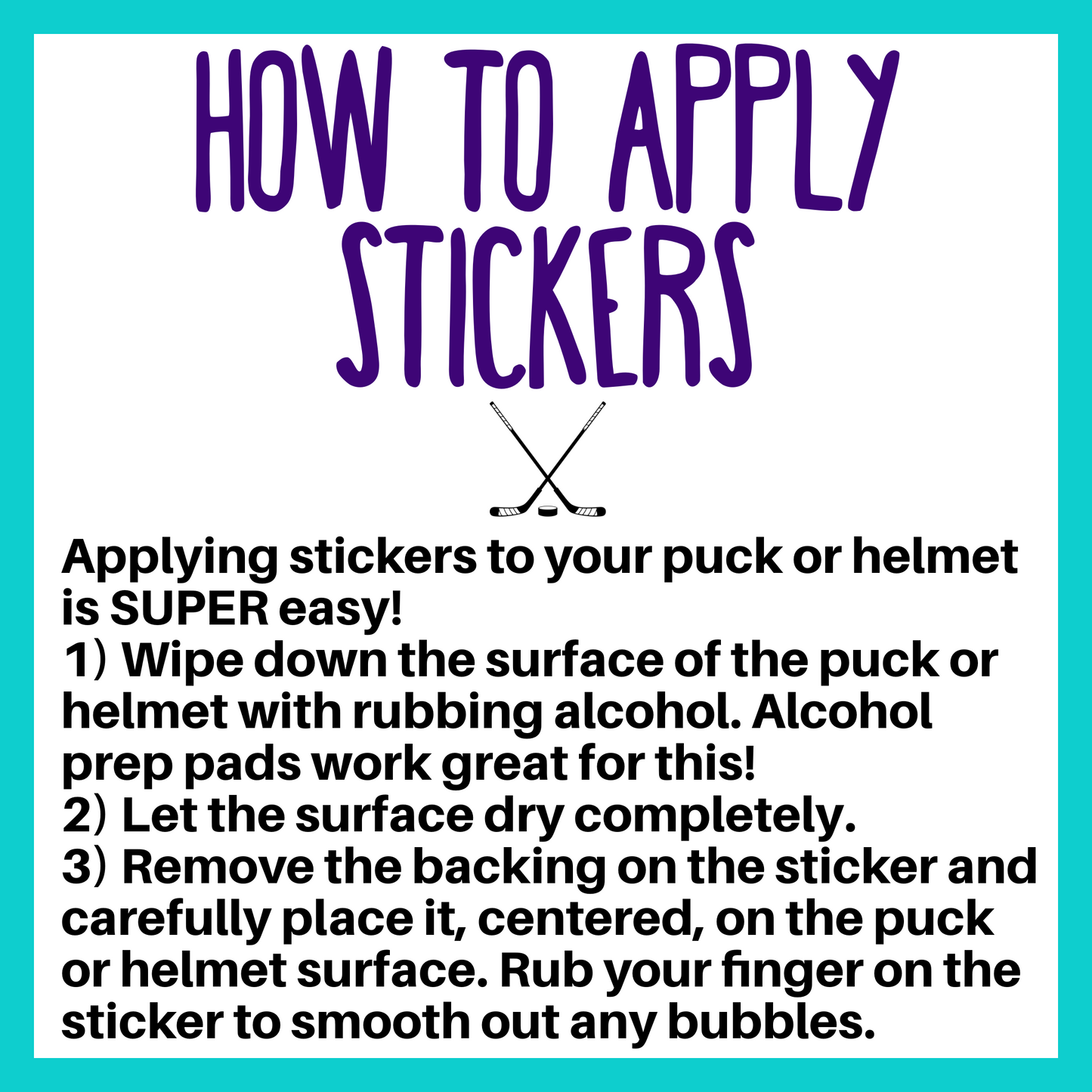 Ice Hockey PUCK INFO Milestone Stickers Vinyl Sticker 5-Pack