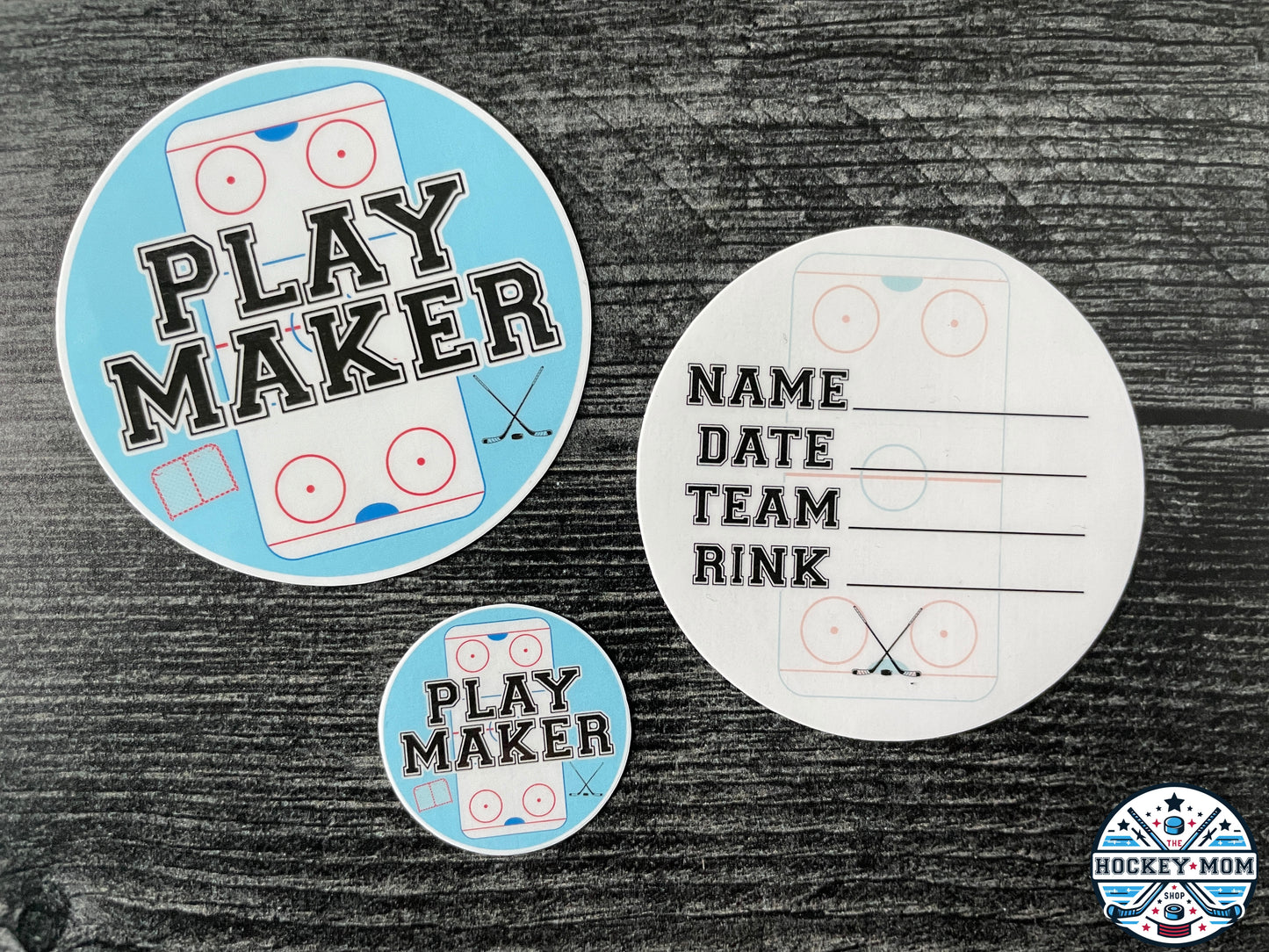 Ice Hockey PLAYMAKER Milestone Puck Stickers Vinyl Sticker Pack