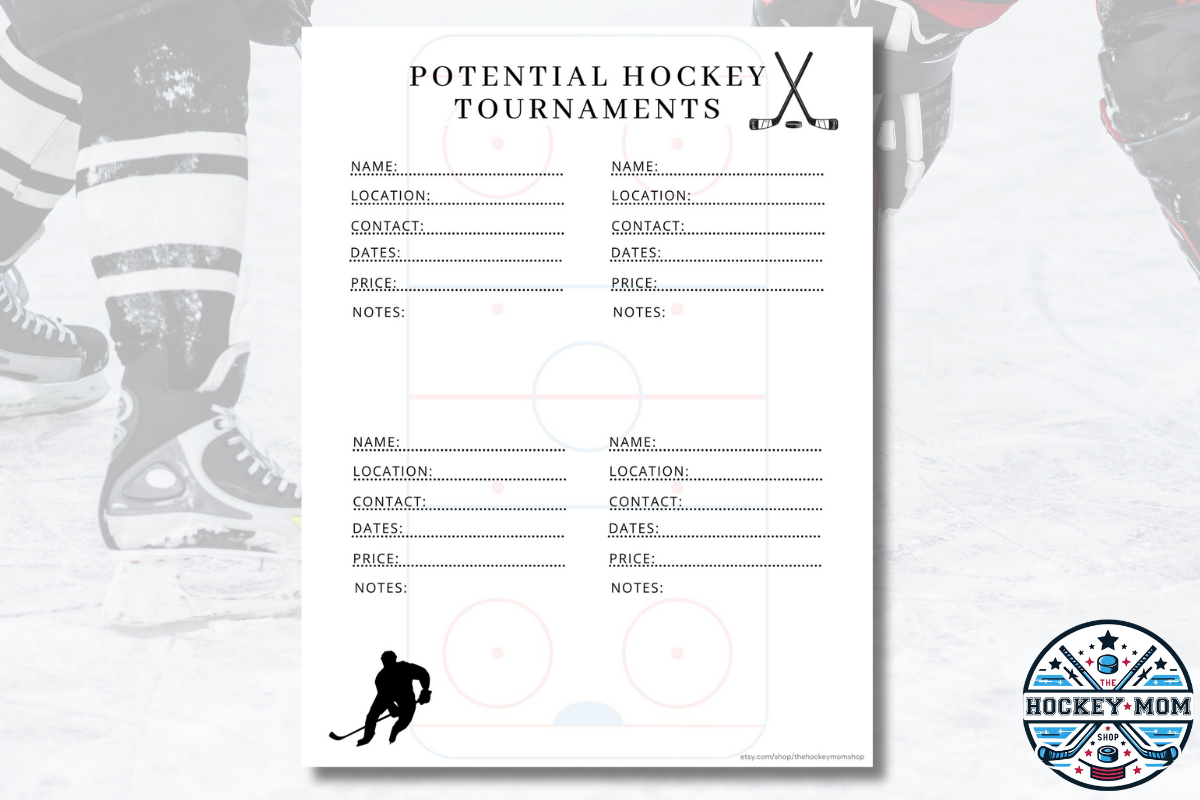 Ultimate Ice Hockey Tournament Printable Planner Pack