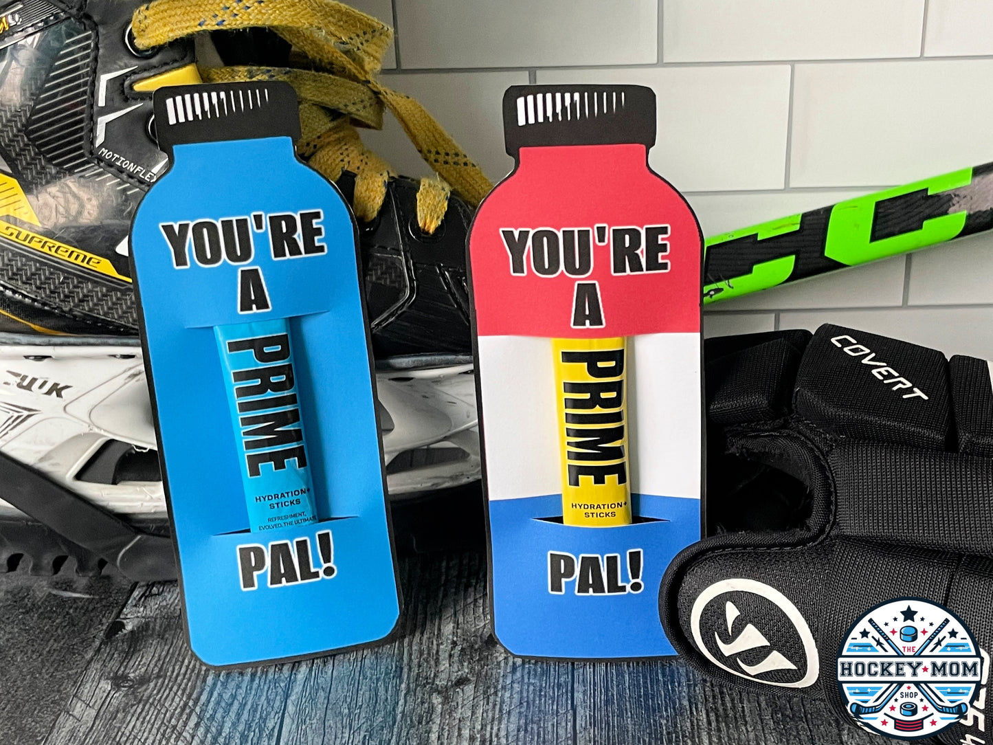 "Prime Pal" Hydration Drink Packet Bottle Printable Cards