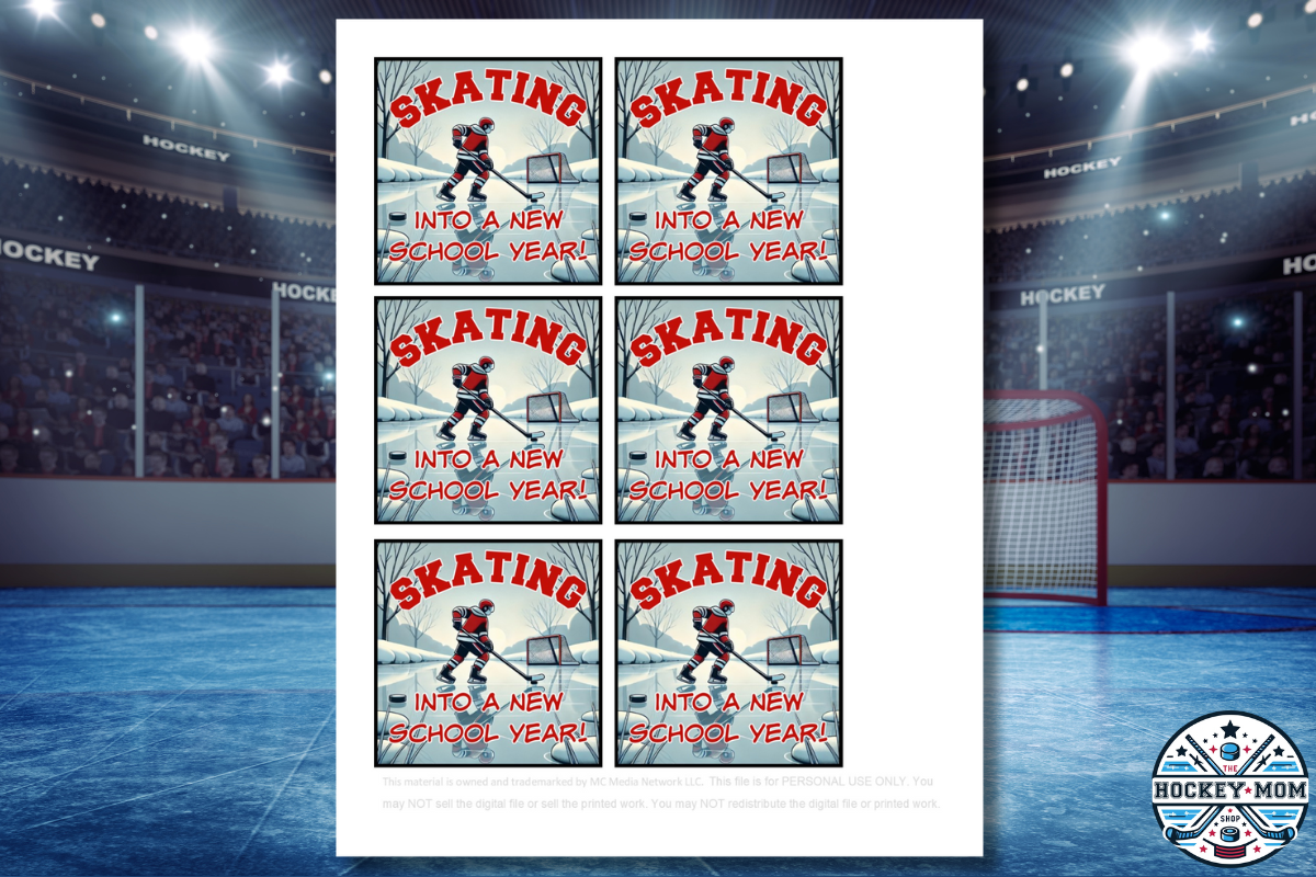 Back to School Ice Hockey Printable Gift Tags