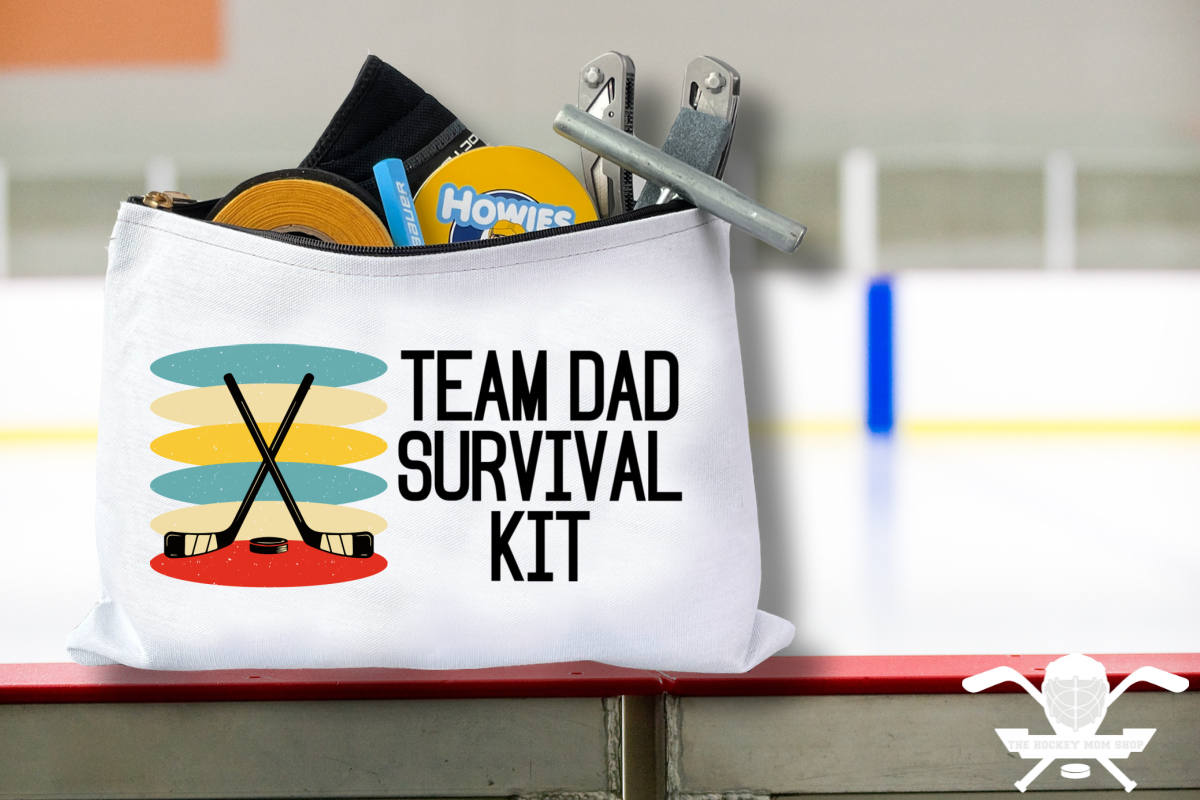 Ice Hockey Team DAD Survival Kit Zipper Pouch Bag