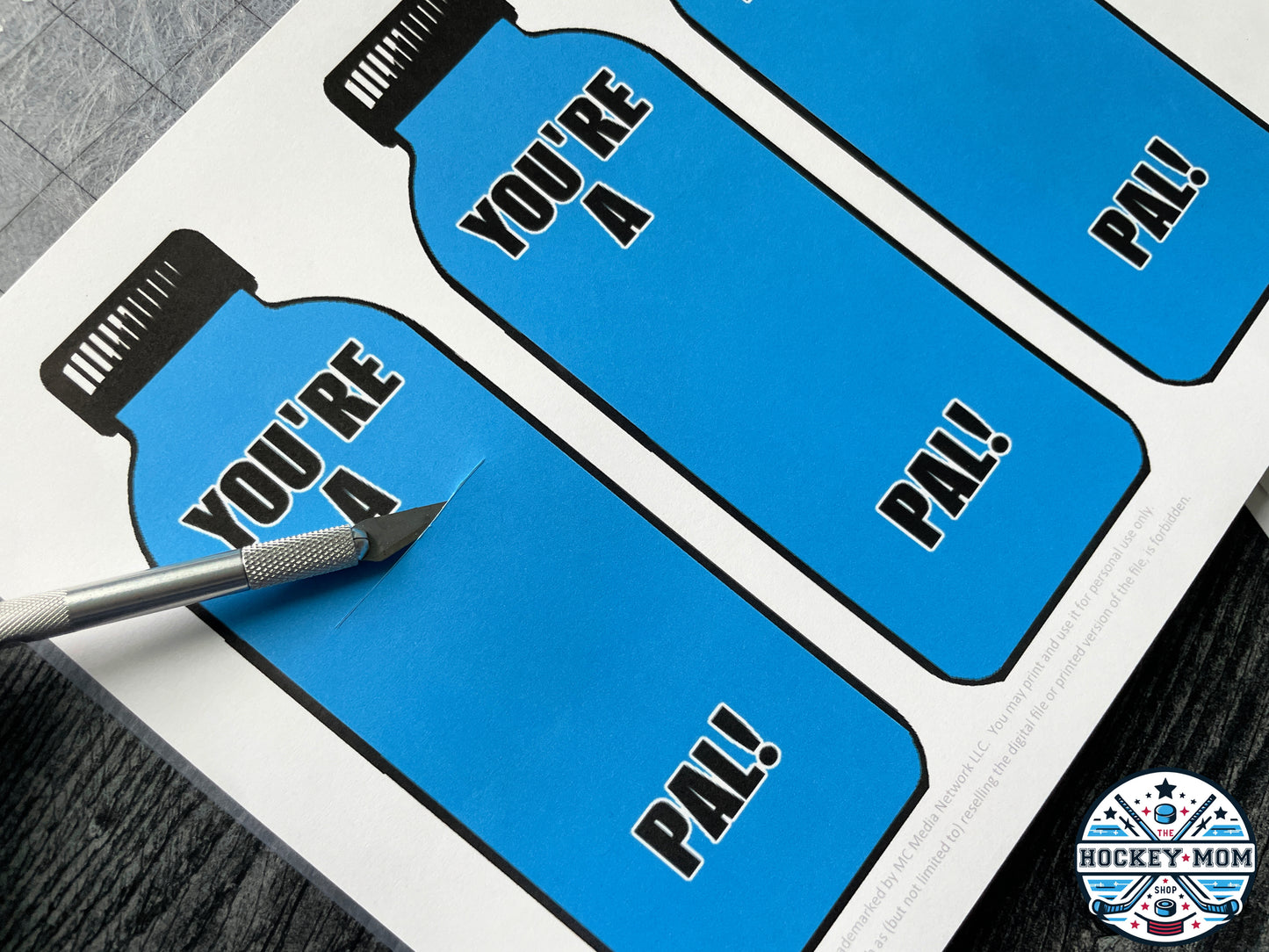 "Prime Pal" Hydration Drink Packet Bottle Printable Cards
