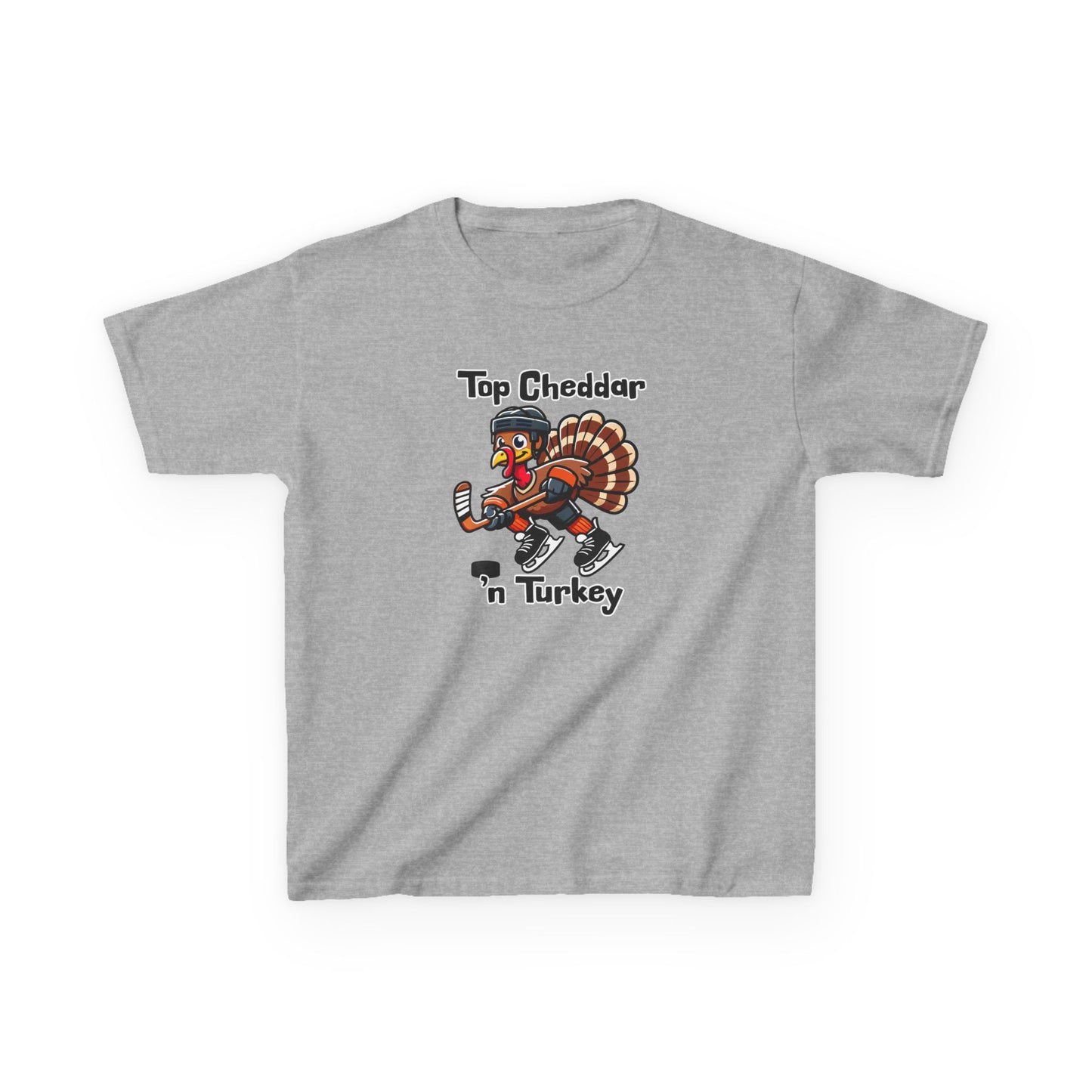 Youth Thanksgiving Turkey Hockey T-Shirt