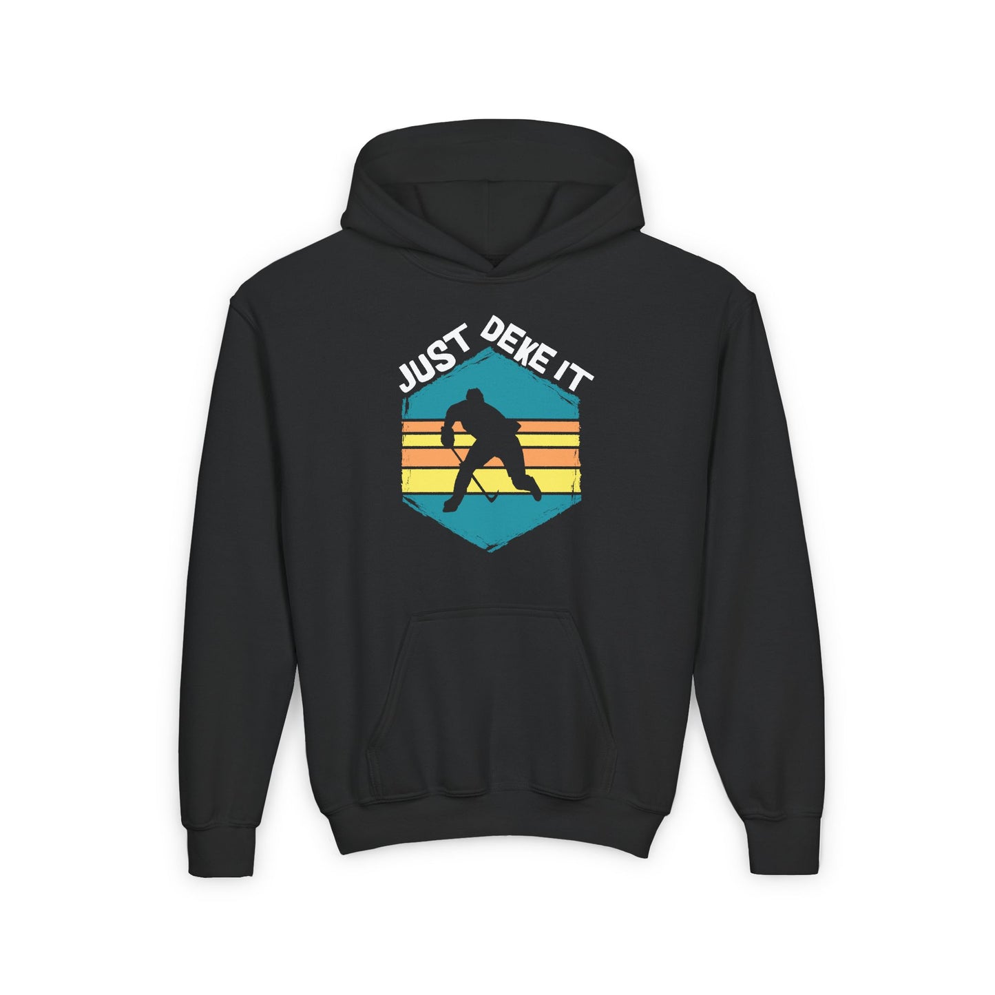 Just Deke It Ice Hockey Heavy Blend Hoodie Sweatshirt (Youth)