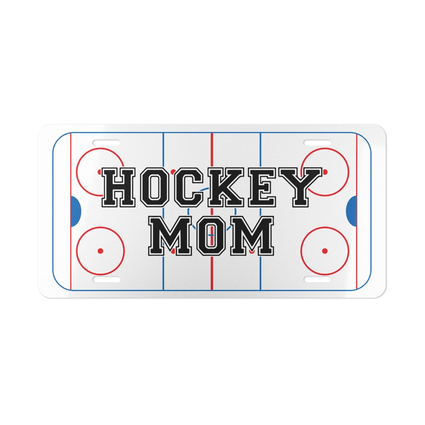 Hockey Mom Ice Rink Vanity Plate