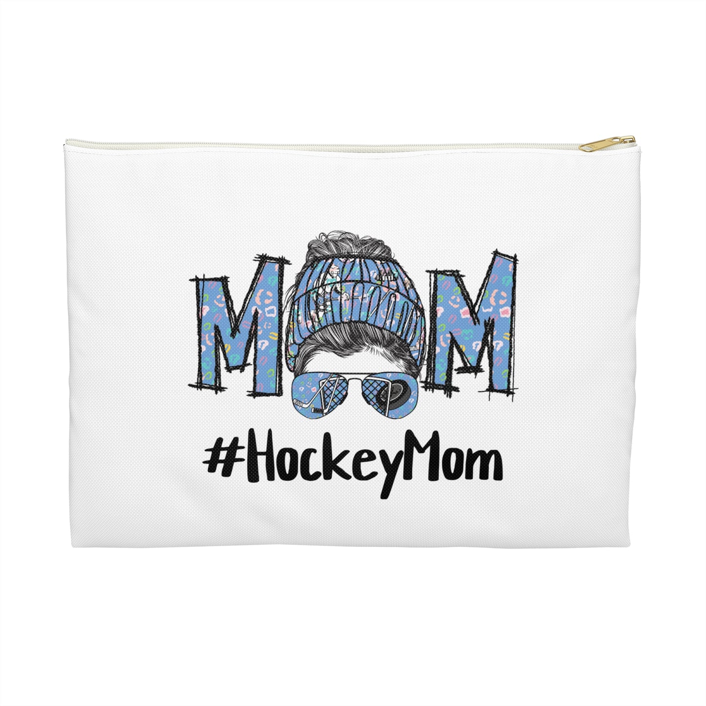 HASHTAG HOCKEY MOM Zipper Pouch Bag