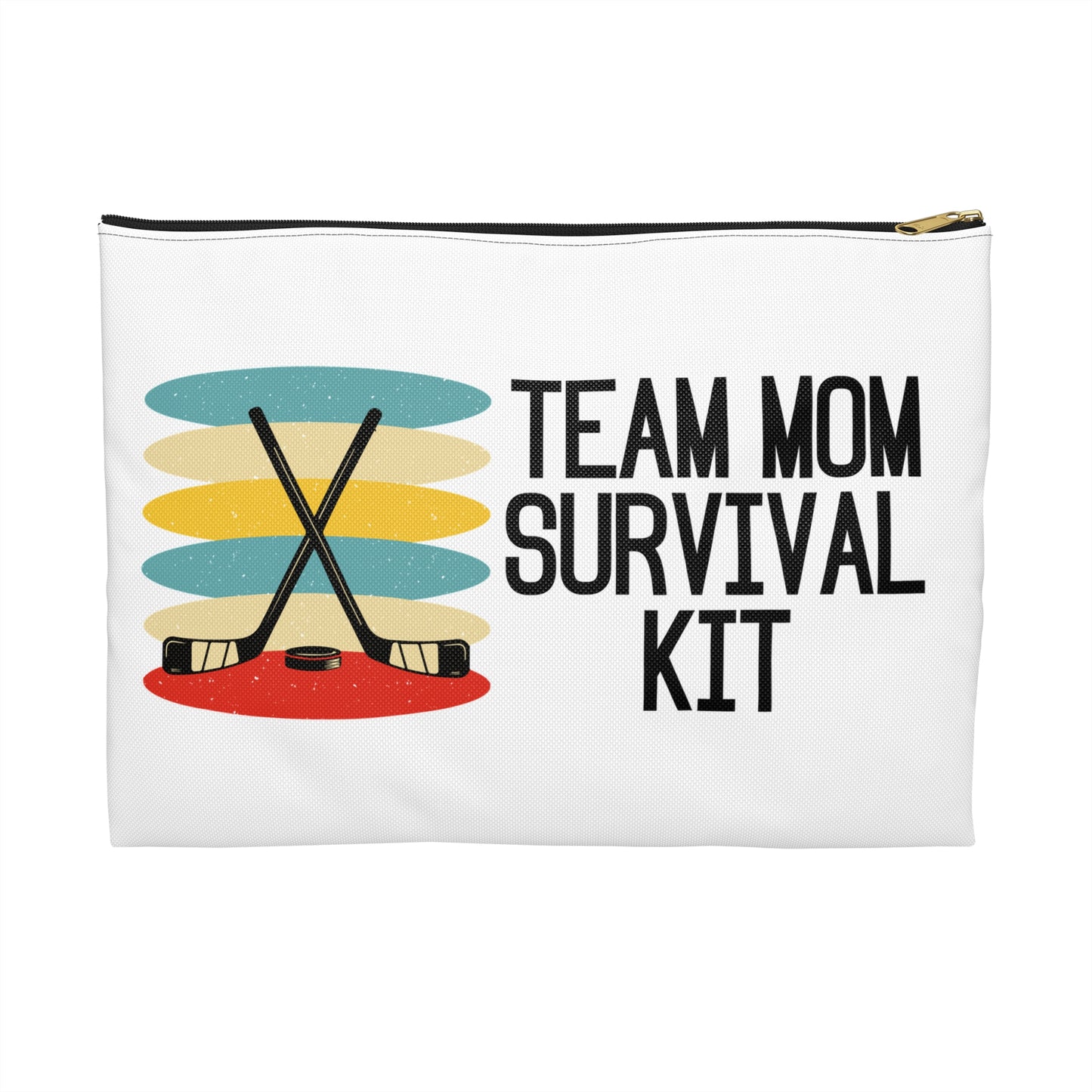 Ice Hockey Team Mom Survival Kit Zipper Pouch Bag