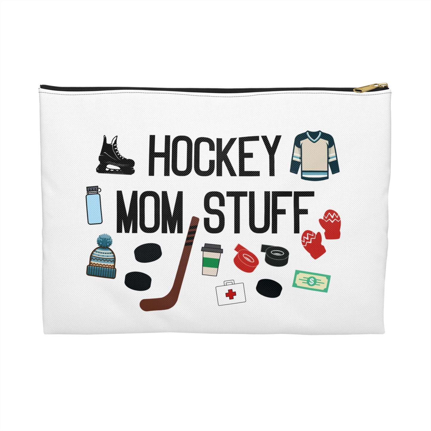 Hockey Mom Stuff Survival Kit Zipper Pouch Bag