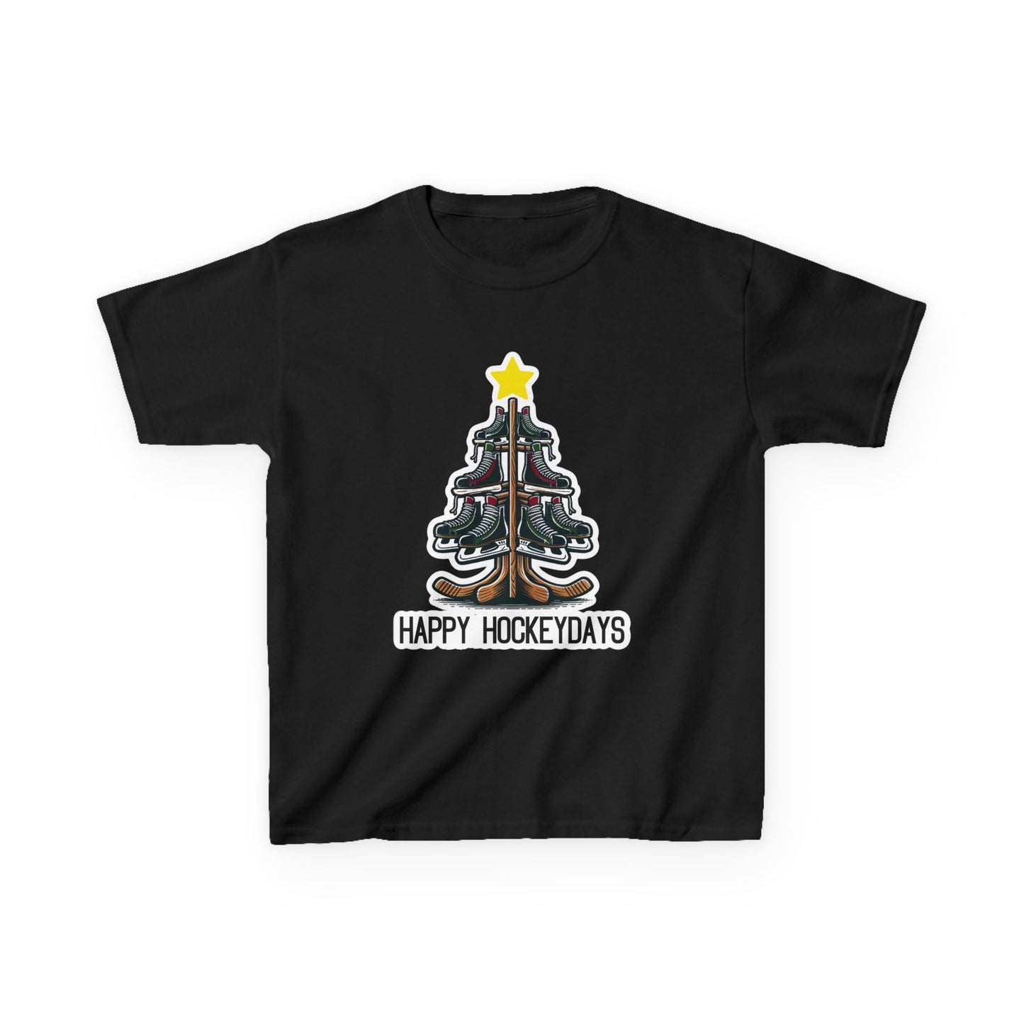 Happy Hockeydays Ice Hockey Christmas Tree Shirt (Youth)