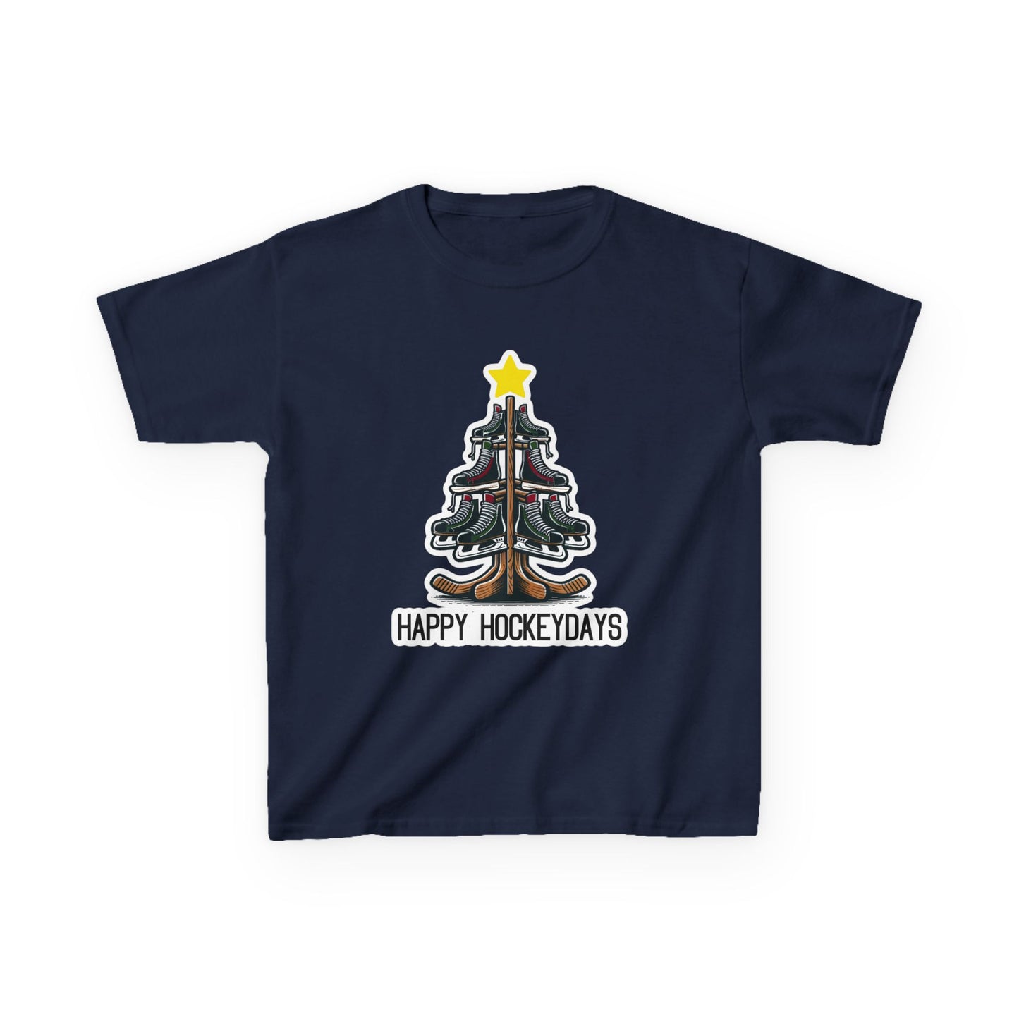 Happy Hockeydays Ice Hockey Christmas Tree Shirt (Youth)