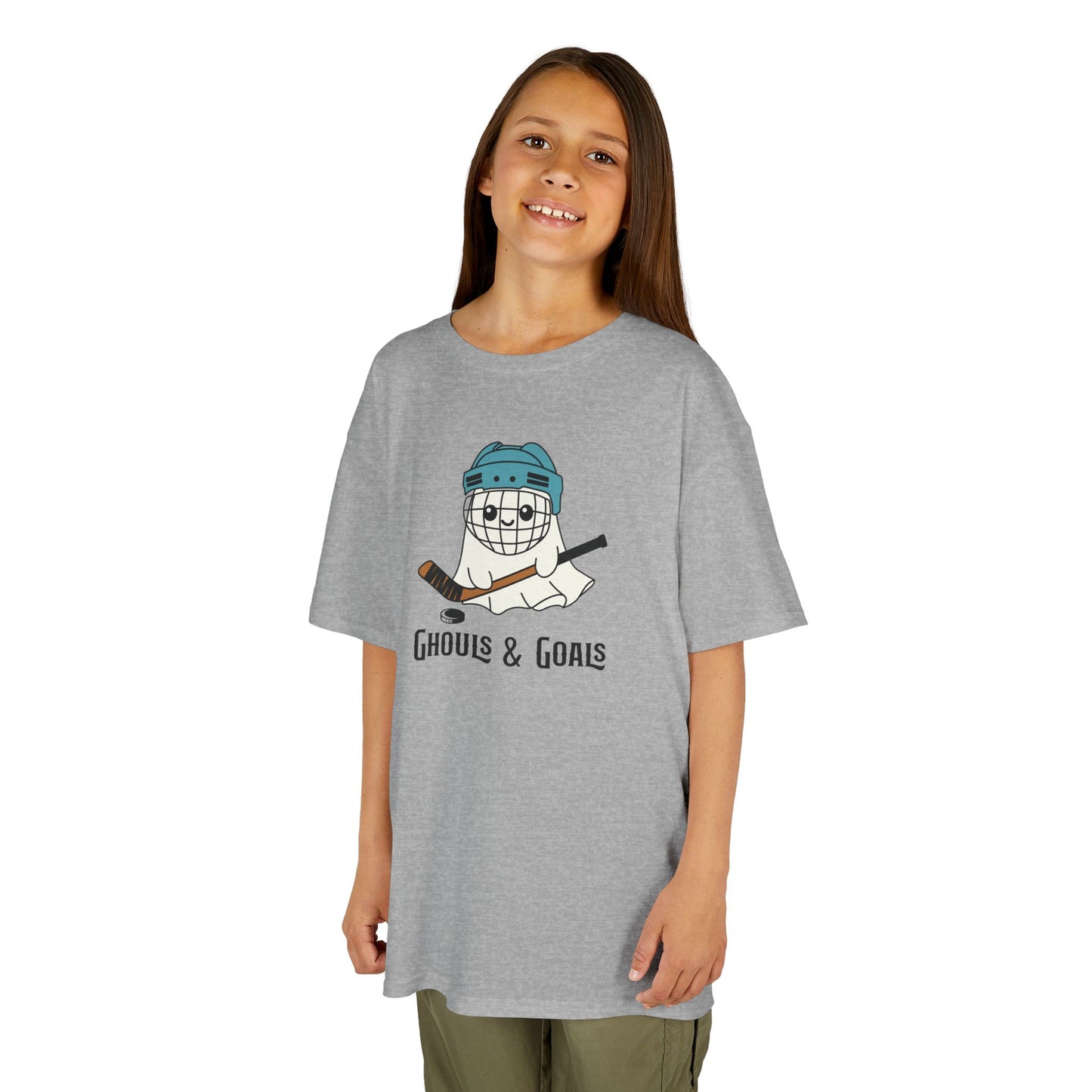 Ghouls & Goals Halloween Ice Hockey T-Shirt (Youth)