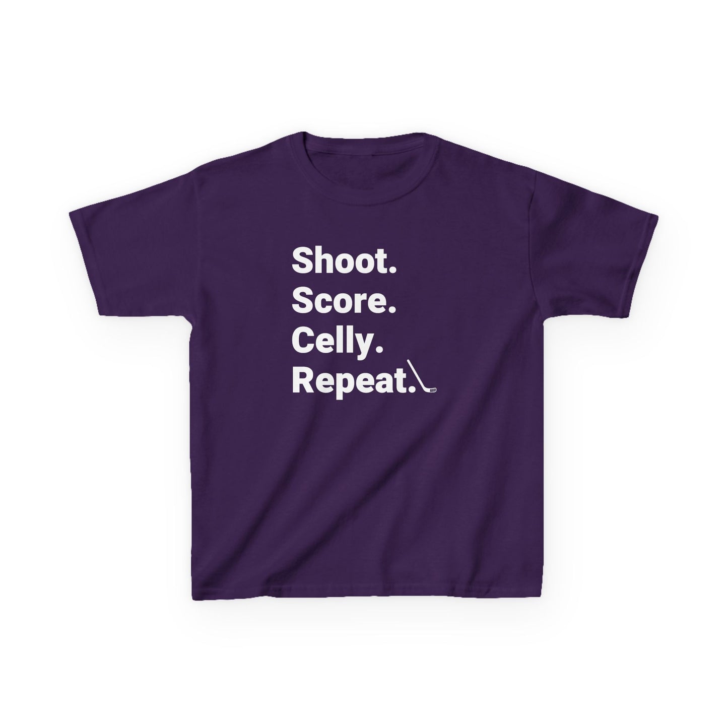 Shoot Score Celly Repeat Ice Hockey Shirt (Youth)