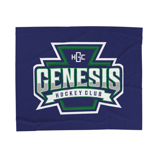 Genesis Blue Keystone Velveteen Plush Blanket **NOT PERSONALIZED**