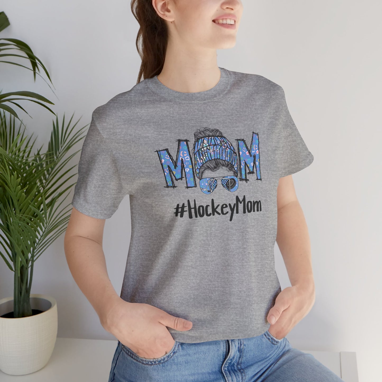 Hashtag HOCKEY MOM Ice Hockey T-Shirt (Adult)