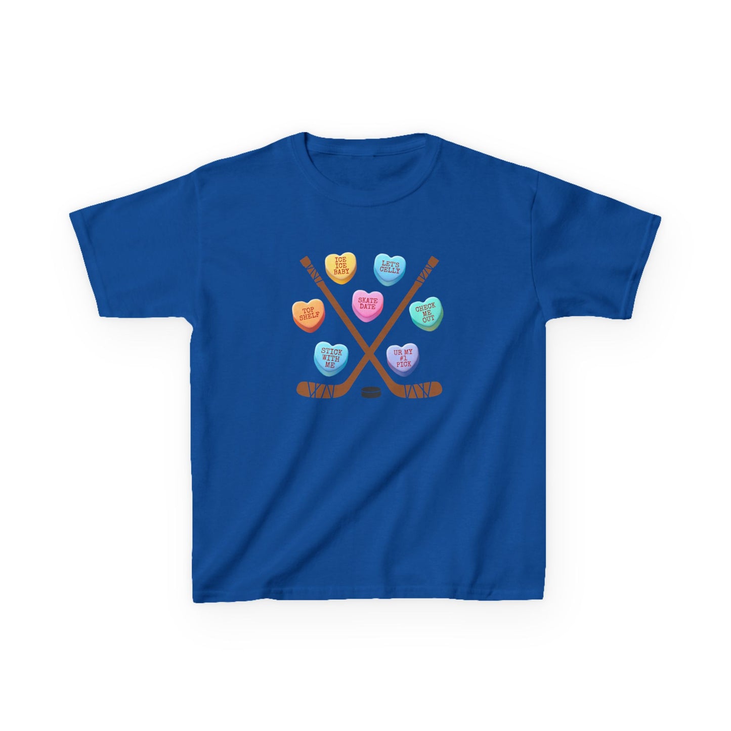 Ice Hockey CONVERSATION HEART Valentine Holiday Shirt (Youth)