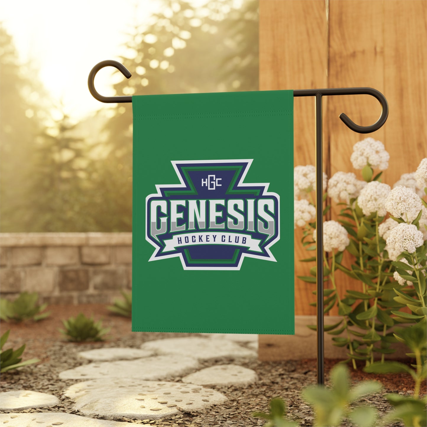 GREEN Genesis Hockey Club Fabric Flag (Keystone Logo)