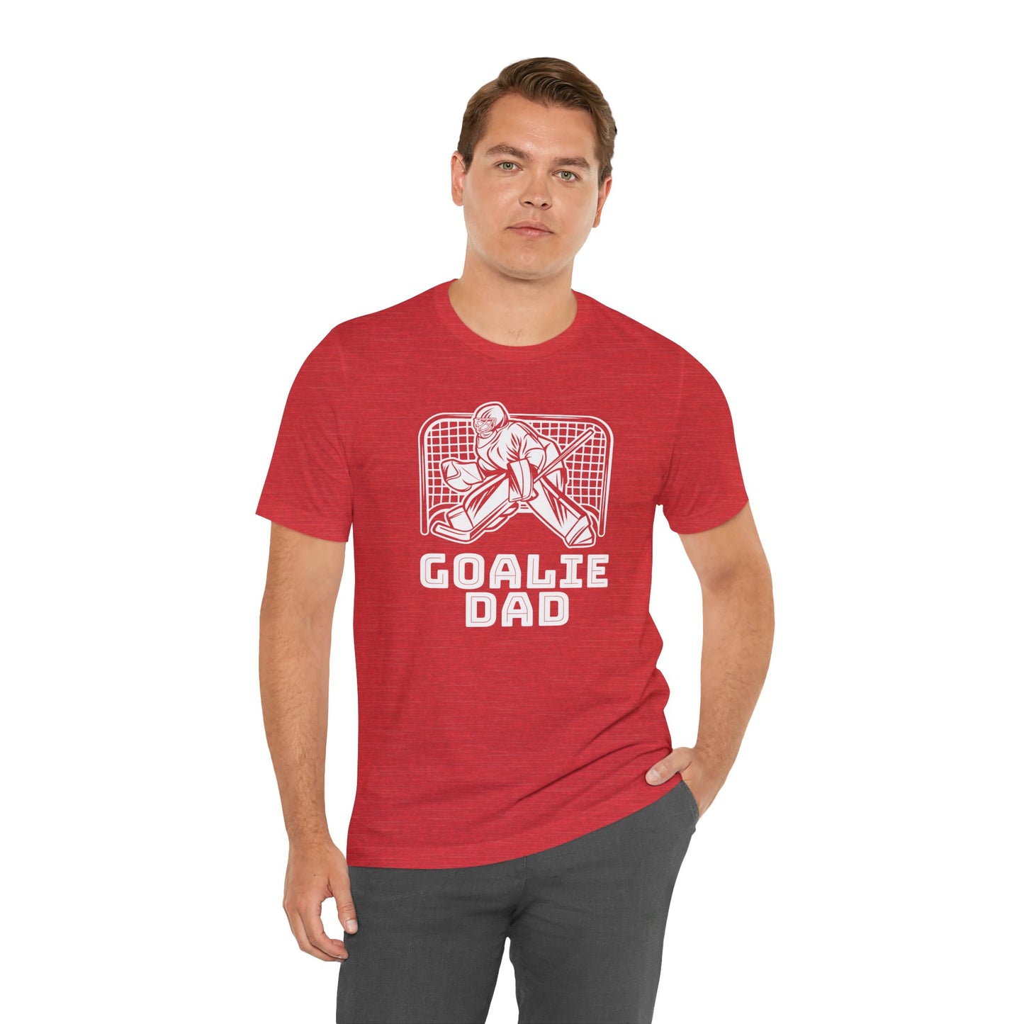 Goalie Dad Adult Ice Hockey T-Shirt