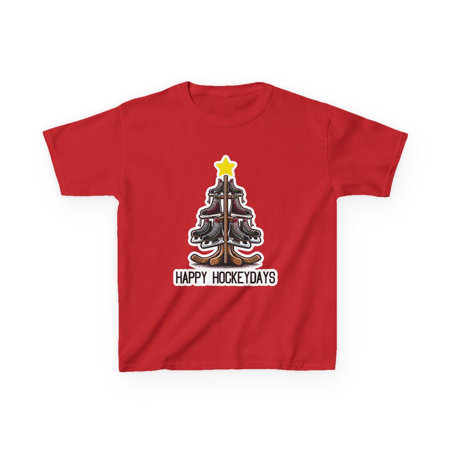 Happy Hockeydays Ice Hockey Christmas Tree Shirt (Youth)