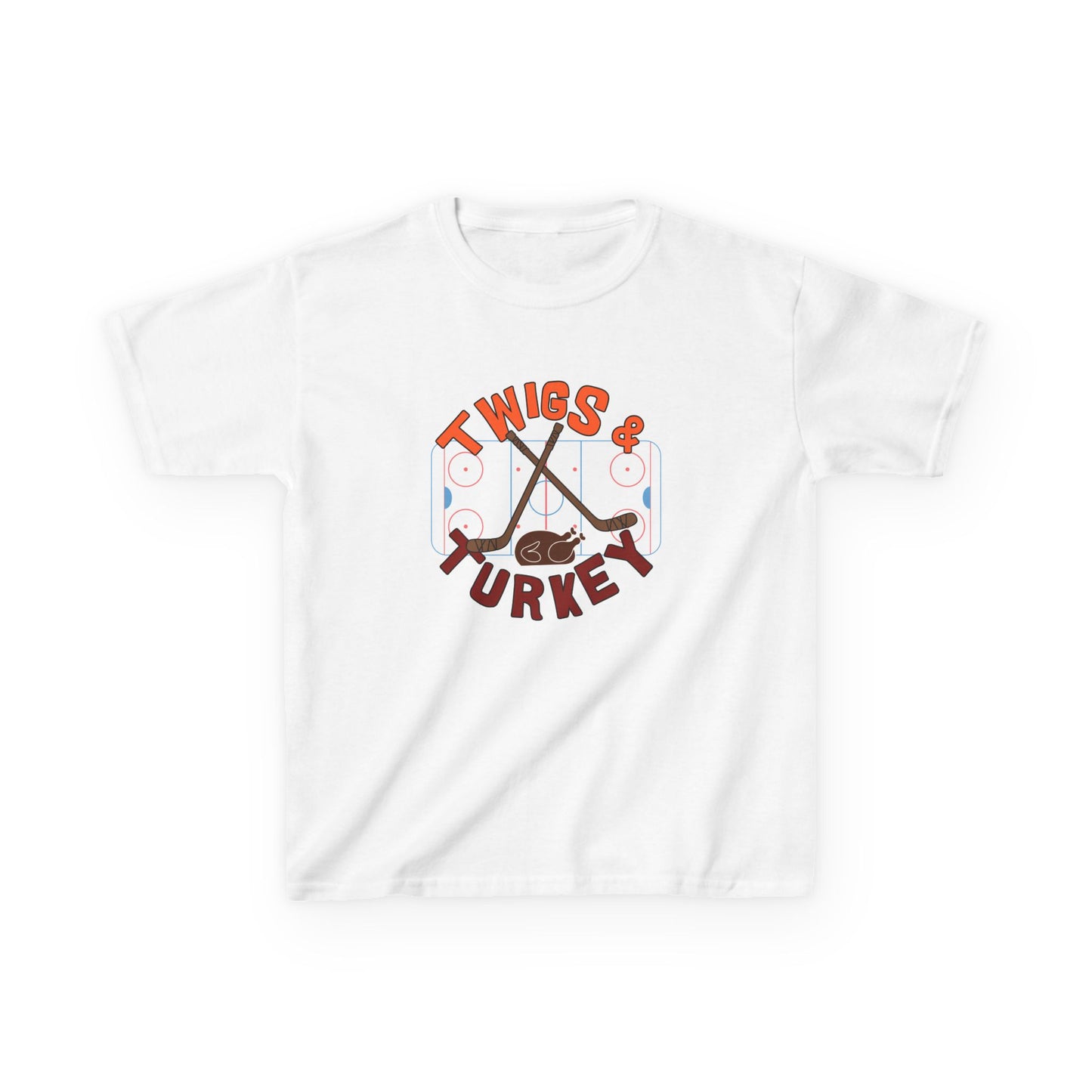 Twigs and Turkey Thanksgiving Hockey Shirt (Youth)