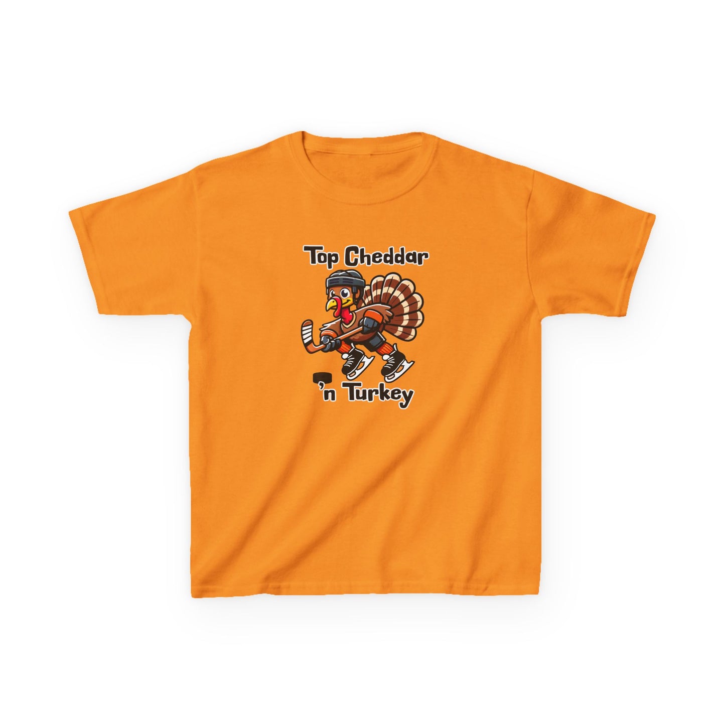 Youth Thanksgiving Turkey Hockey T-Shirt